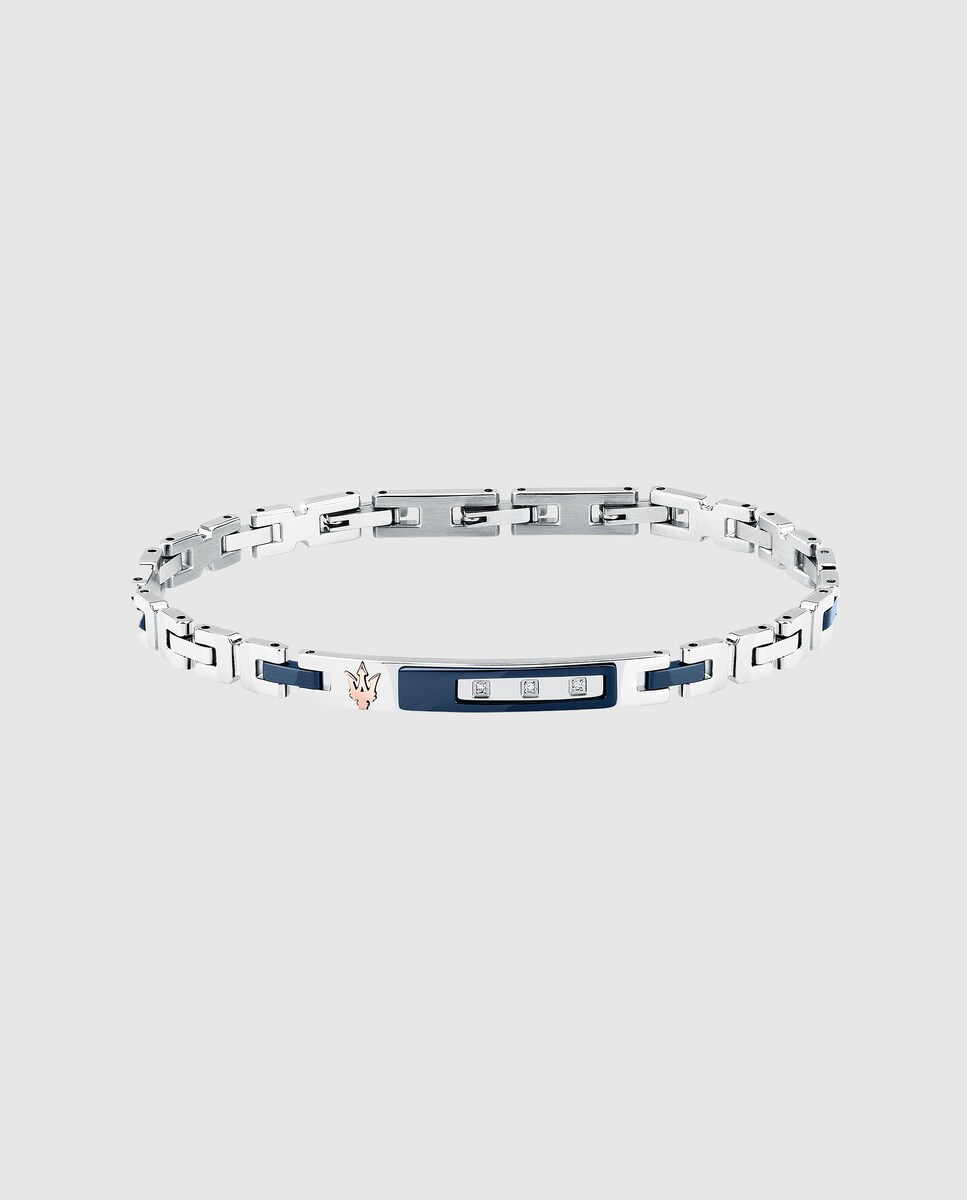 Pulseira Maserati de Aço Prateada Prata-1