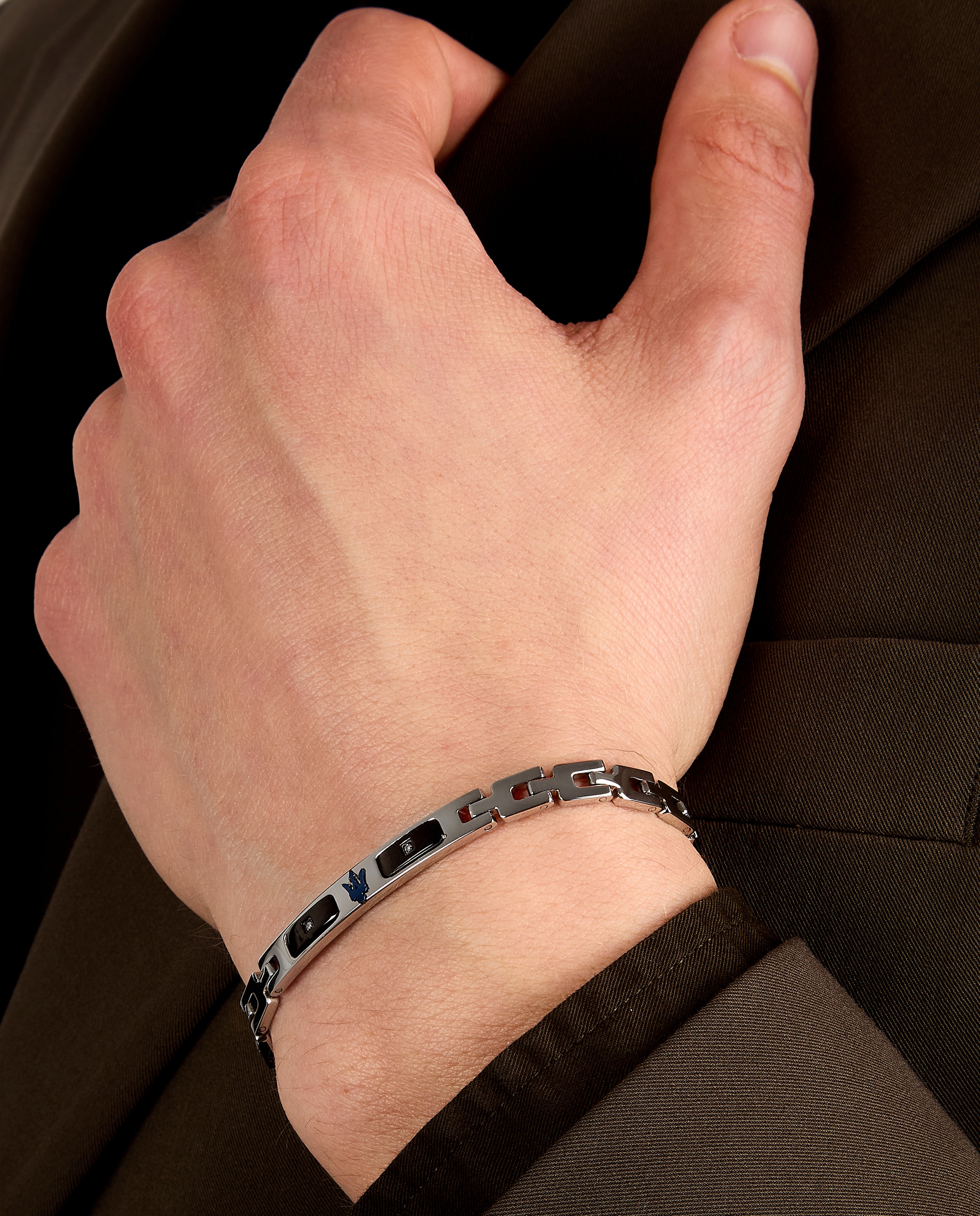 Pulseira Maserati de Aço Prateada Prata-4