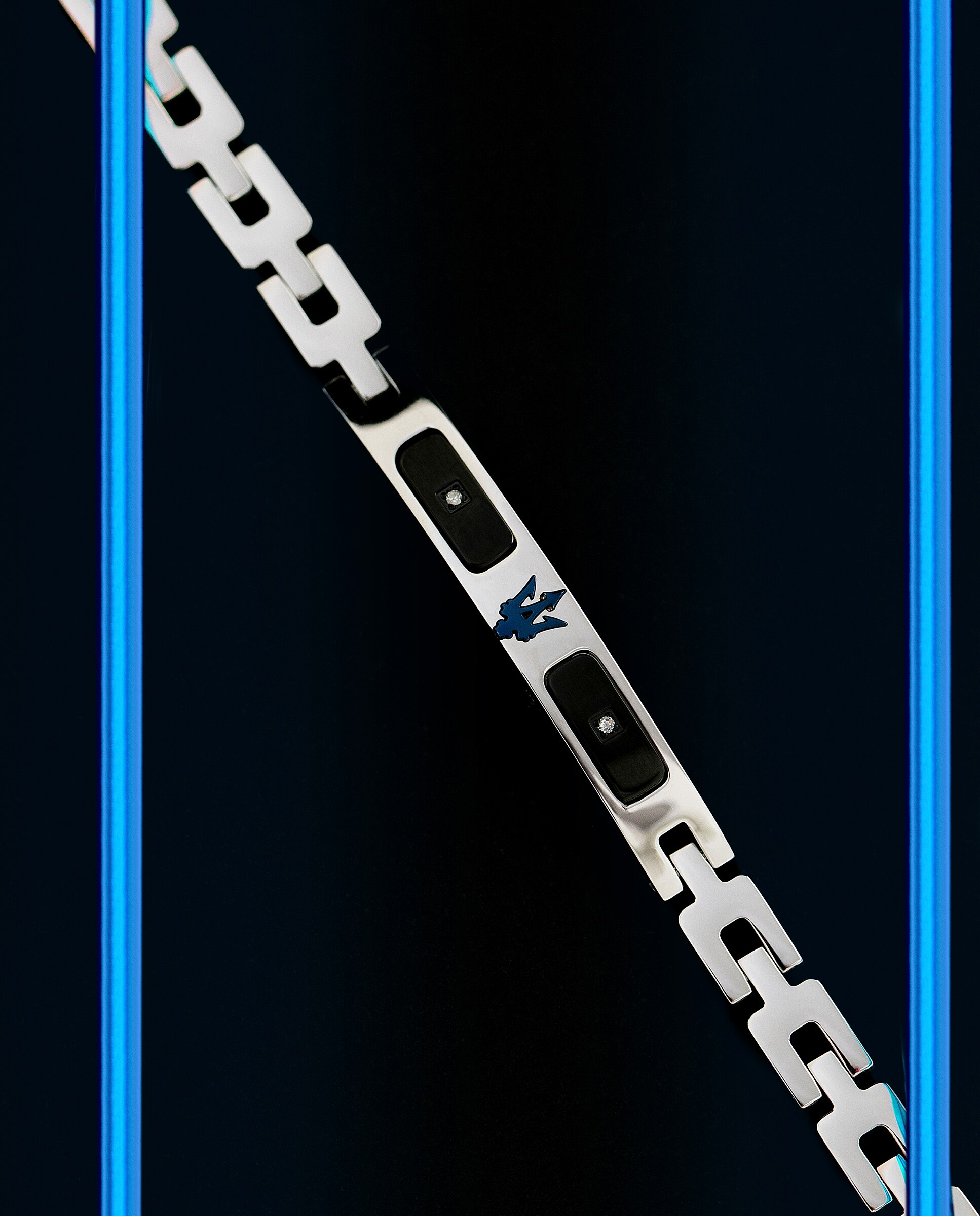 Pulseira Maserati de Aço Prateada Prata-5