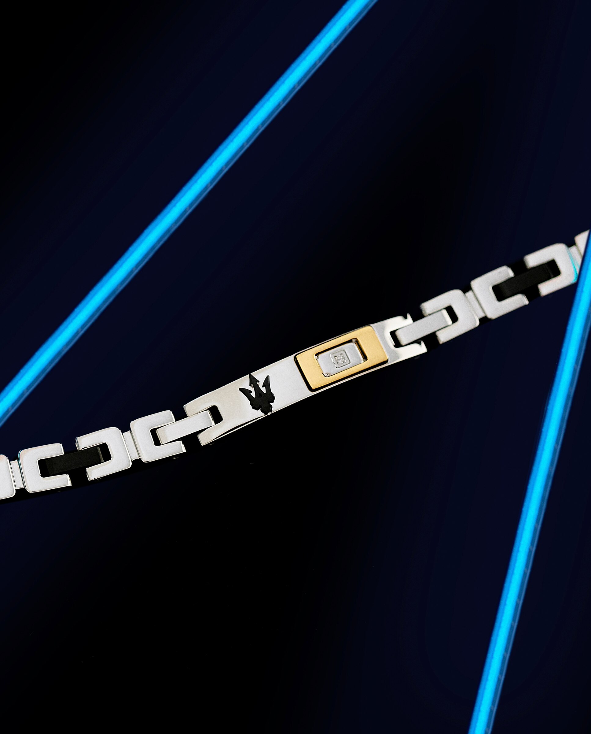 Pulseira Maserati de Aço Prateada Prata-5