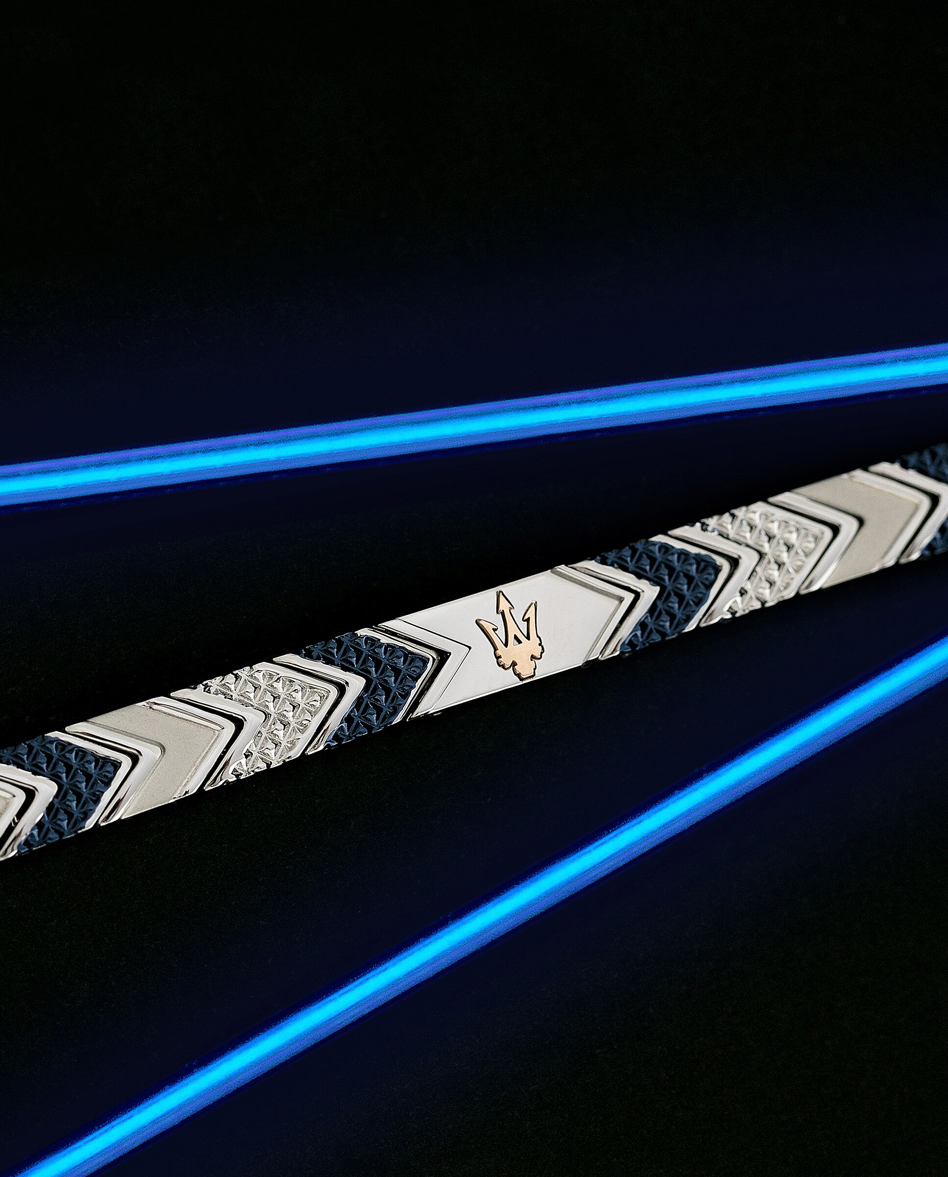Pulseira Maserati de Aço Prateada Prata-6