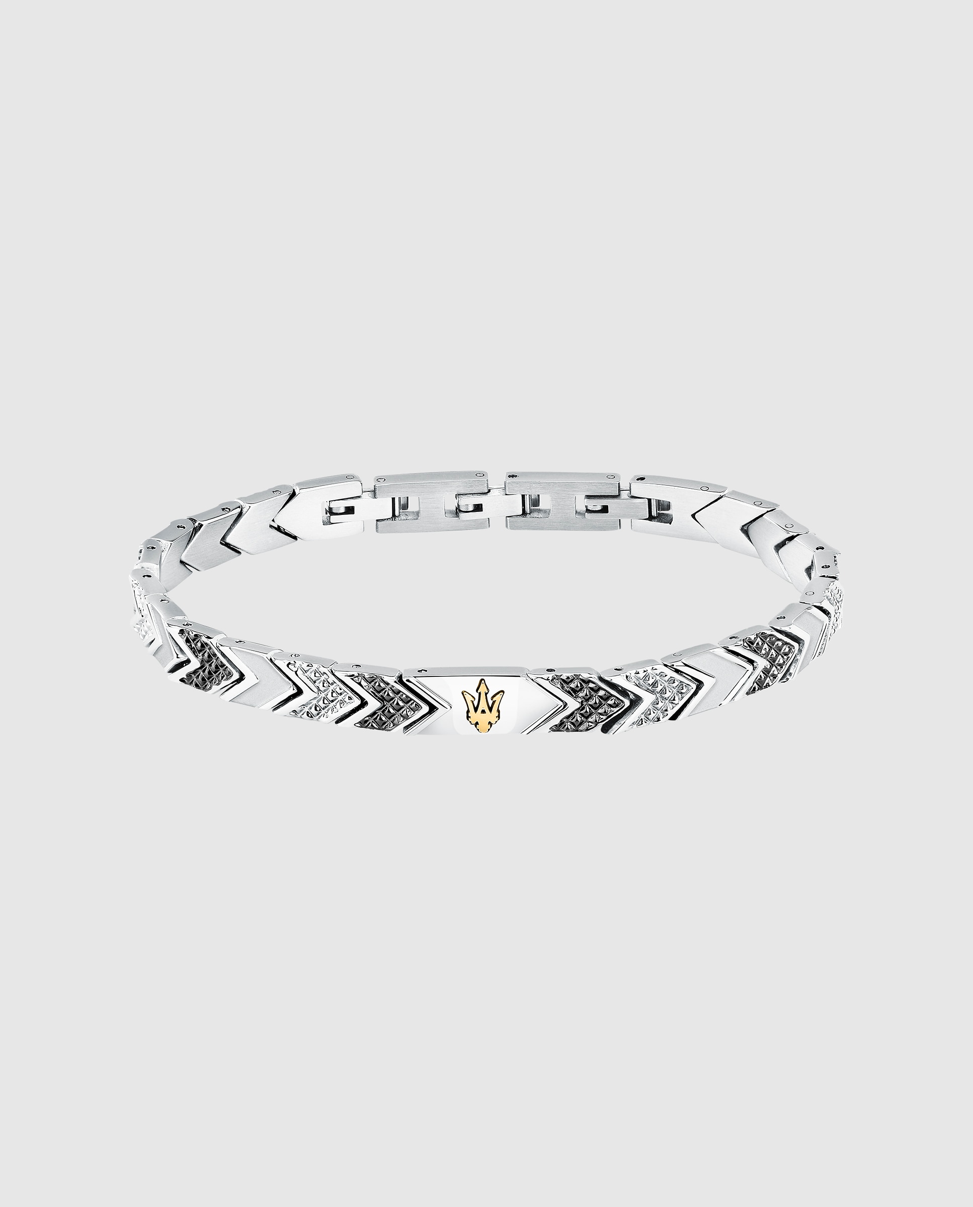Pulseira Maserati de Aço Prateada Prata-1