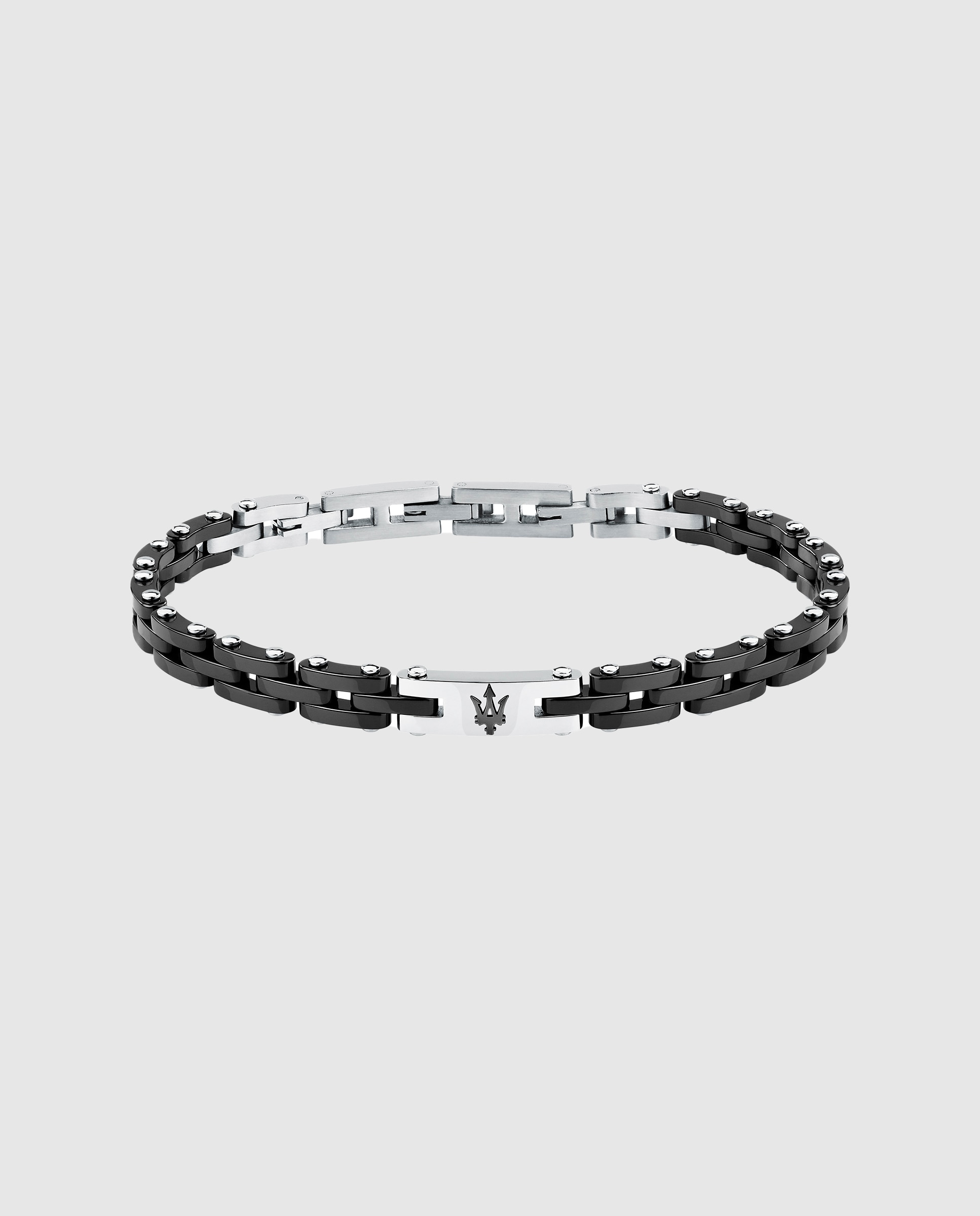 Pulseira Varis de Aço Prateada Preto / Prata-1