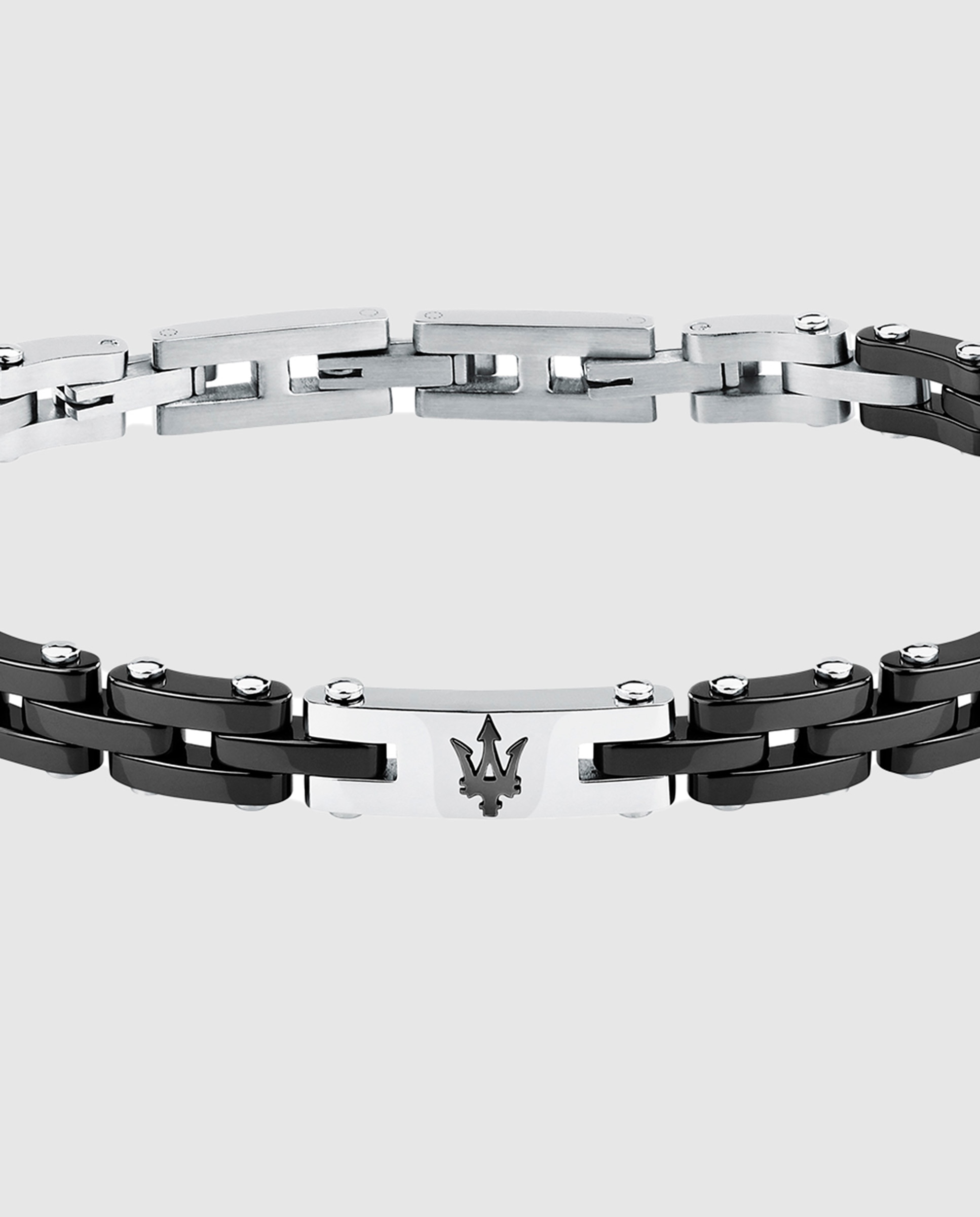 Pulseira Varis de Aço Prateada Preto / Prata-2