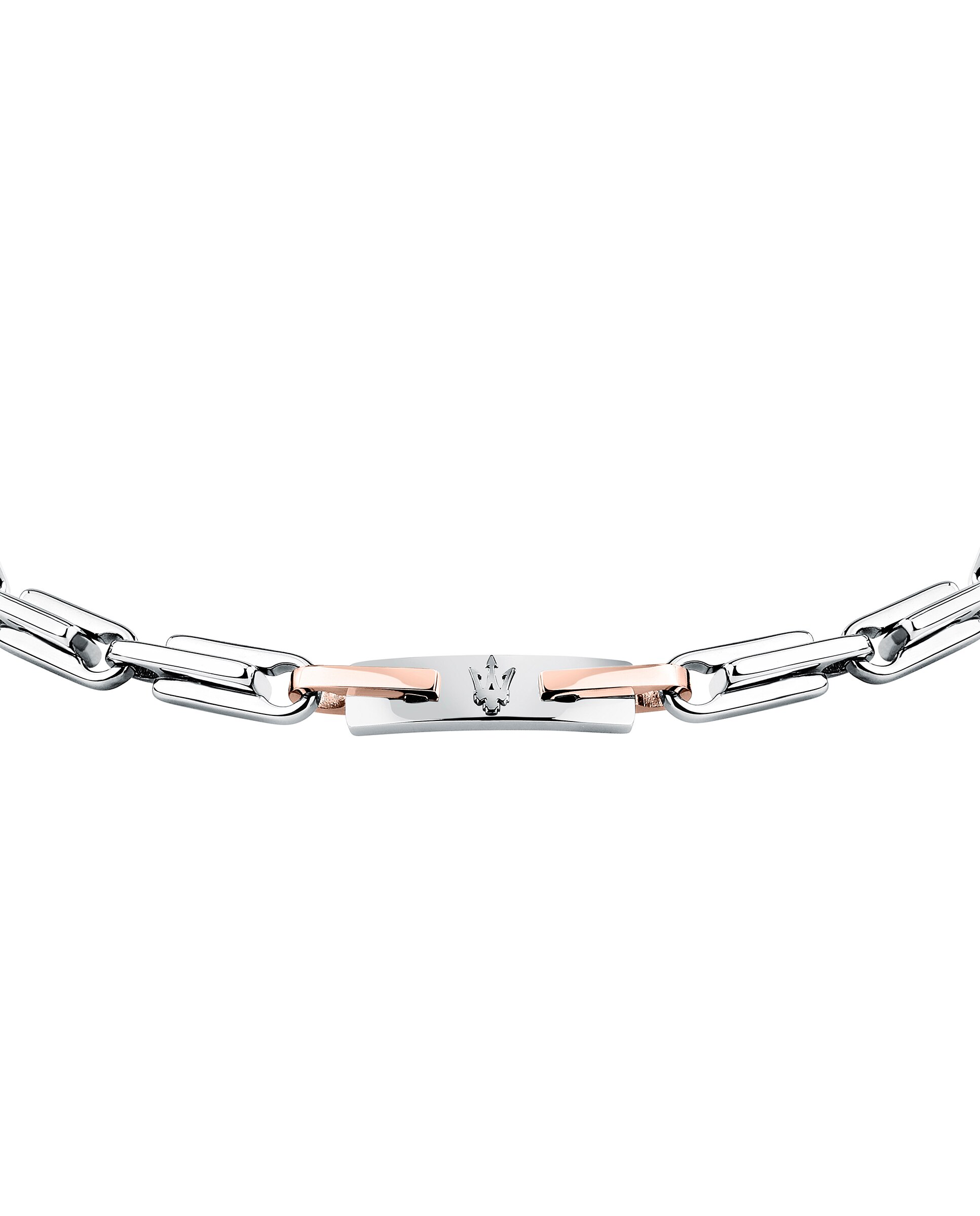 Pulseira Varis de Aço Prateada Prata / Rosa-2