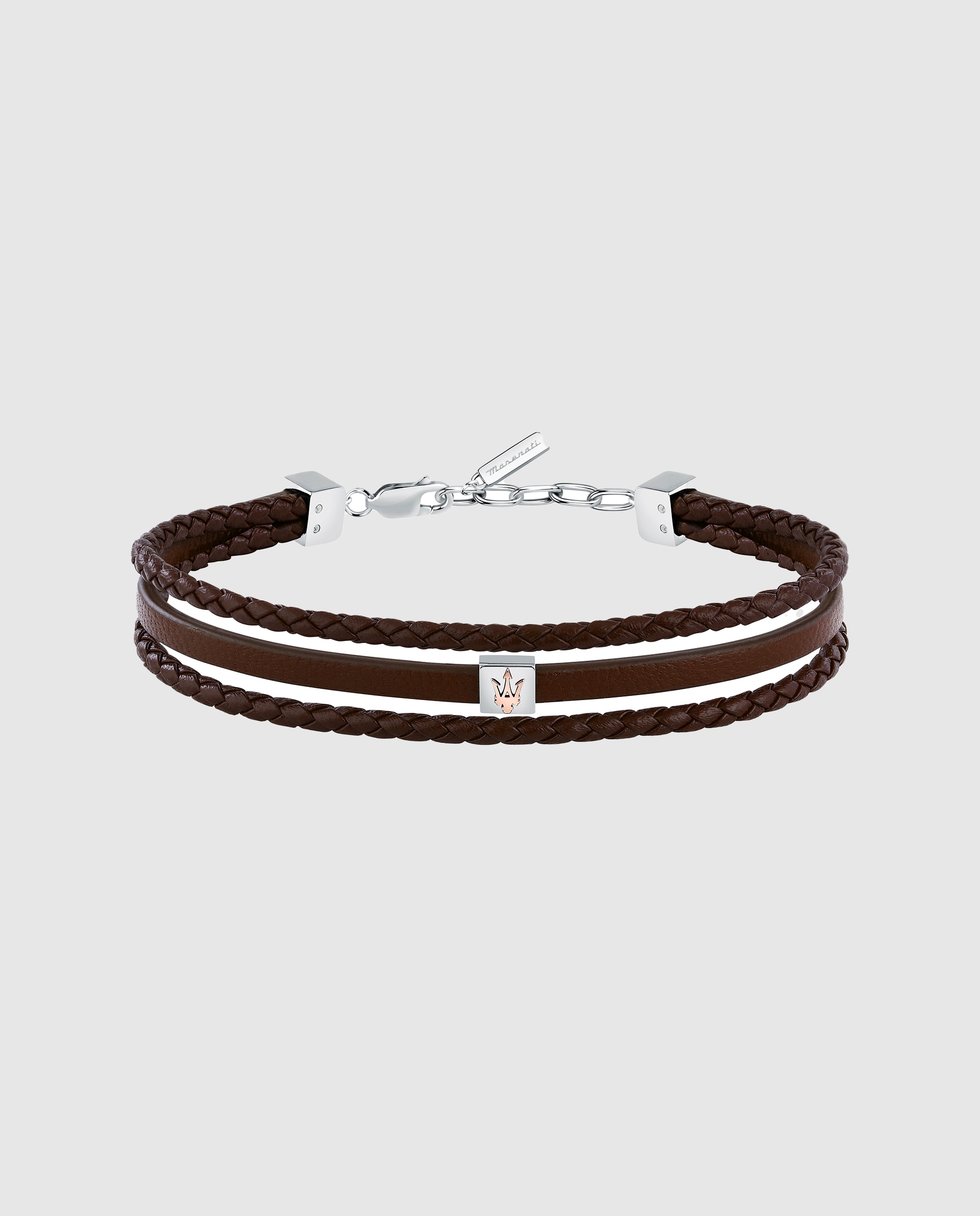 Pulseira Varis de Aço Prateada Castanho-1
