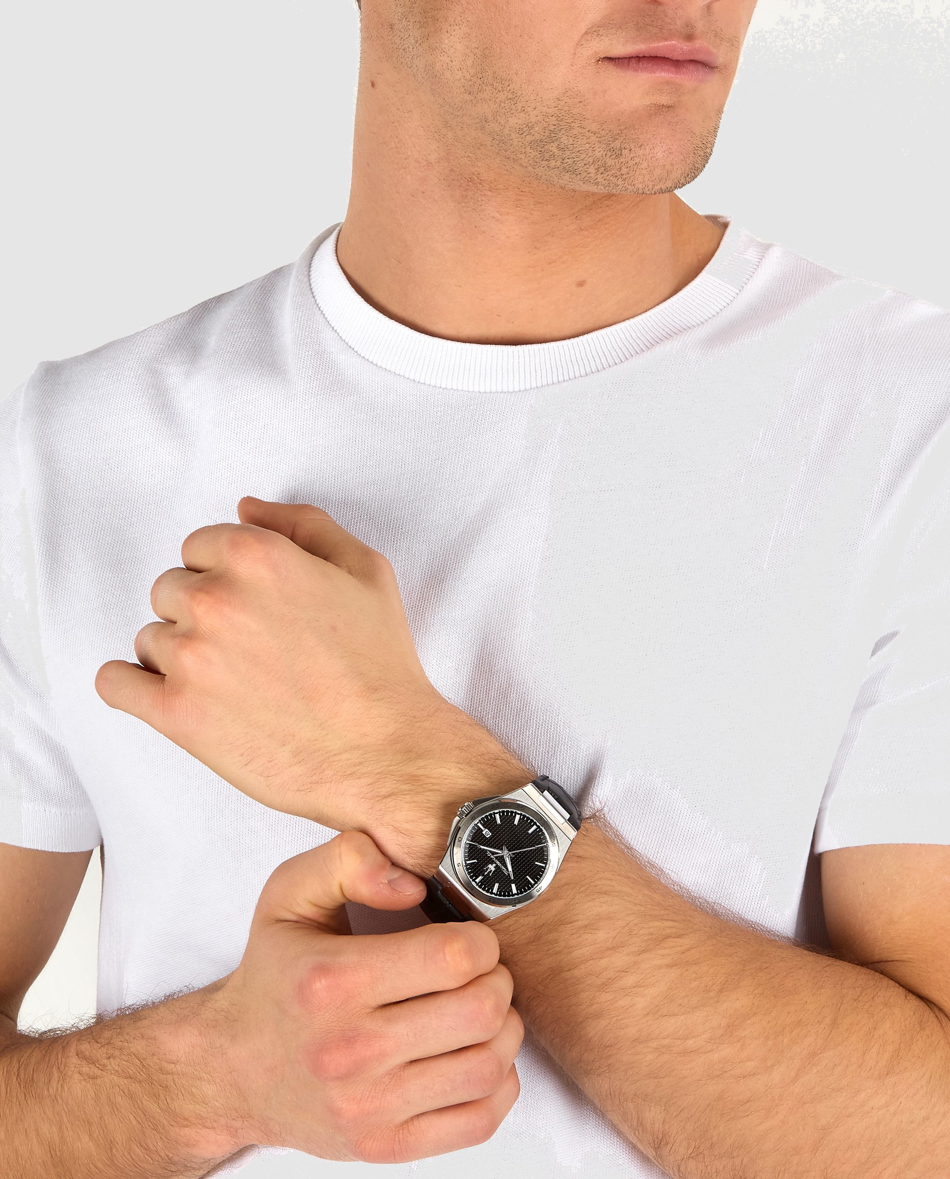 Relógio Velocita' R8851153003 de Pele e Bracelete em Preto Prata-4