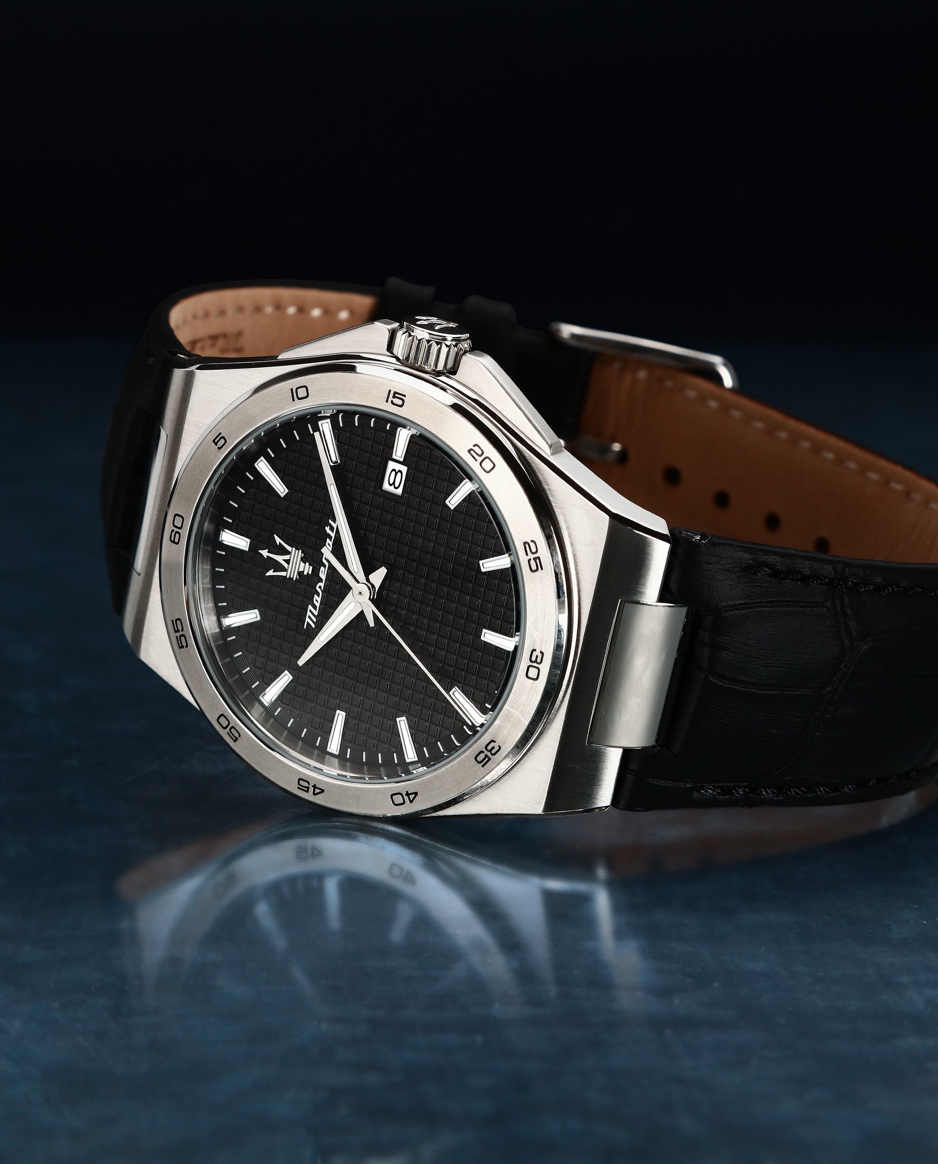 Relógio Velocita' R8851153003 de Pele e Bracelete em Preto Prata-5
