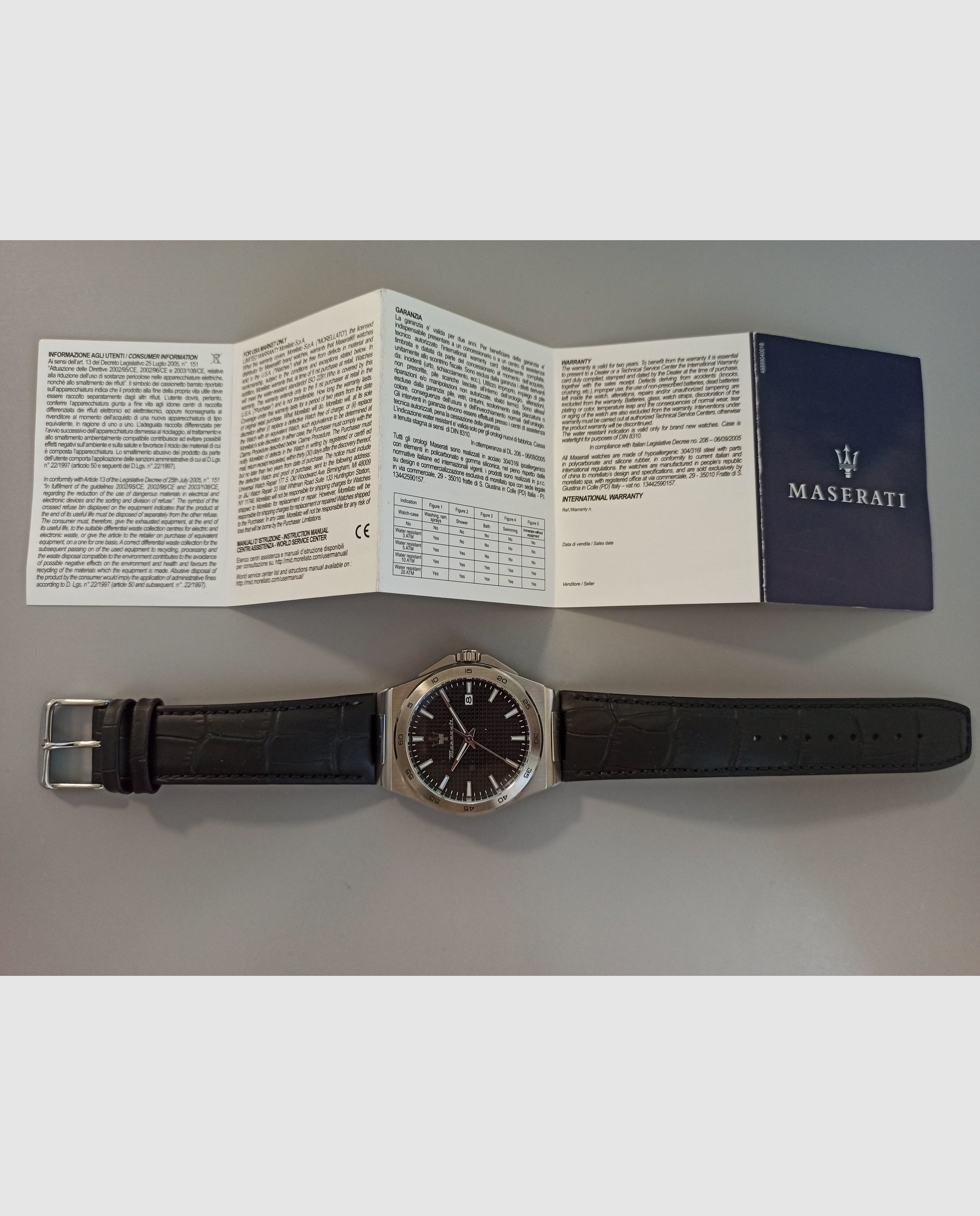 Relógio Velocita' R8851153003 de Pele e Bracelete em Preto Prata-6