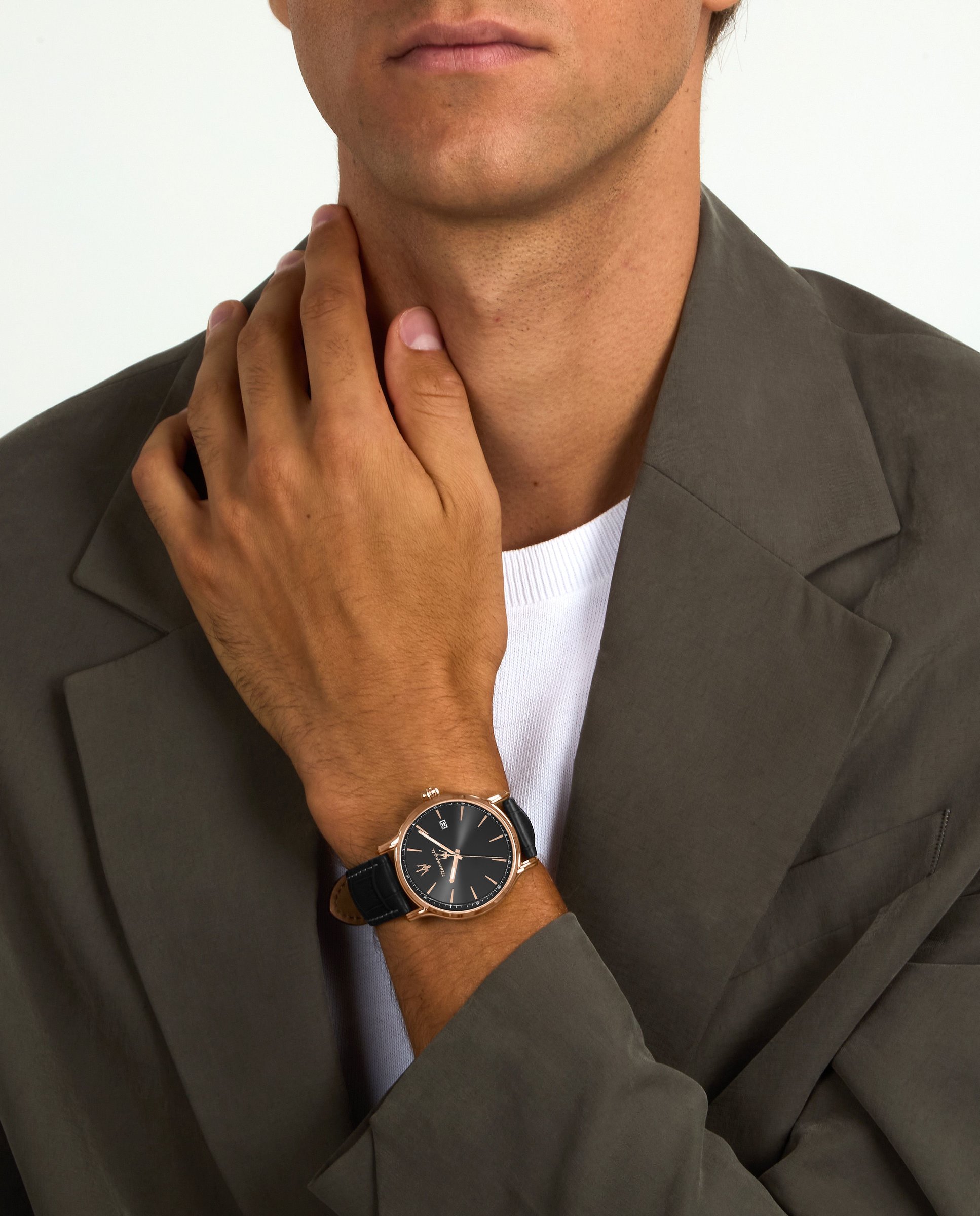 Relógio de Homem Epoca R8851118019 de Pele Preto-4