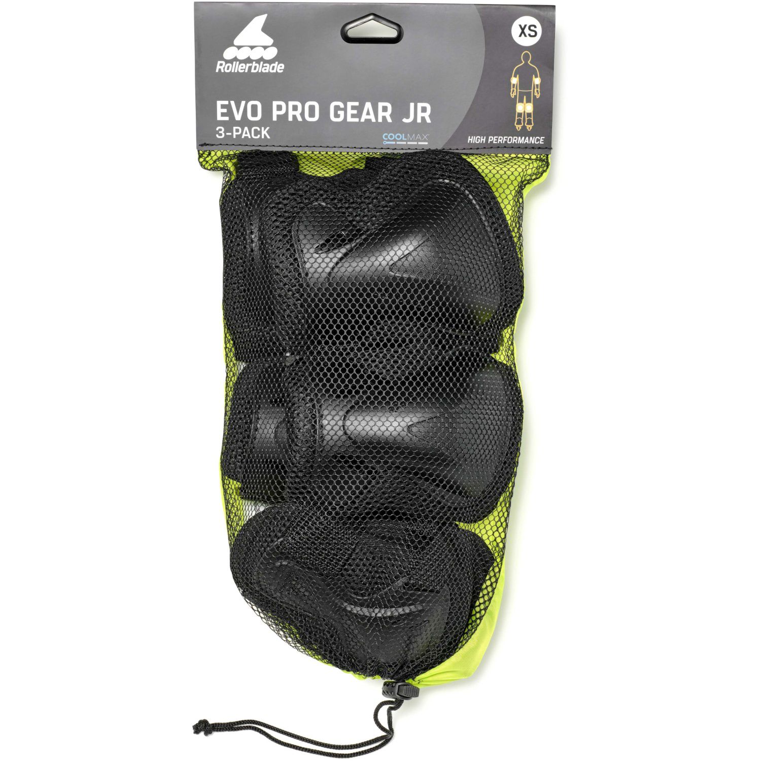 Set de Proteções de Patinagem Infantil Evo Pro Gear Jr 3 Rollerblade Preto-4
