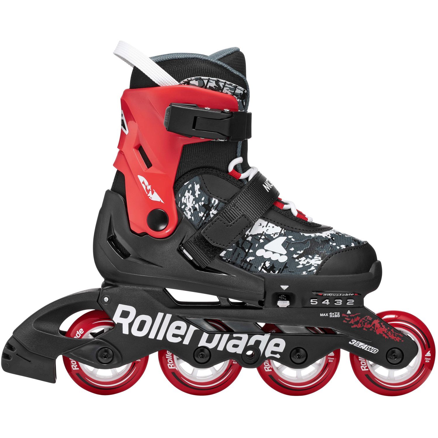 Patins Infantil Microblade Sl Rollerblade Vermelho-5