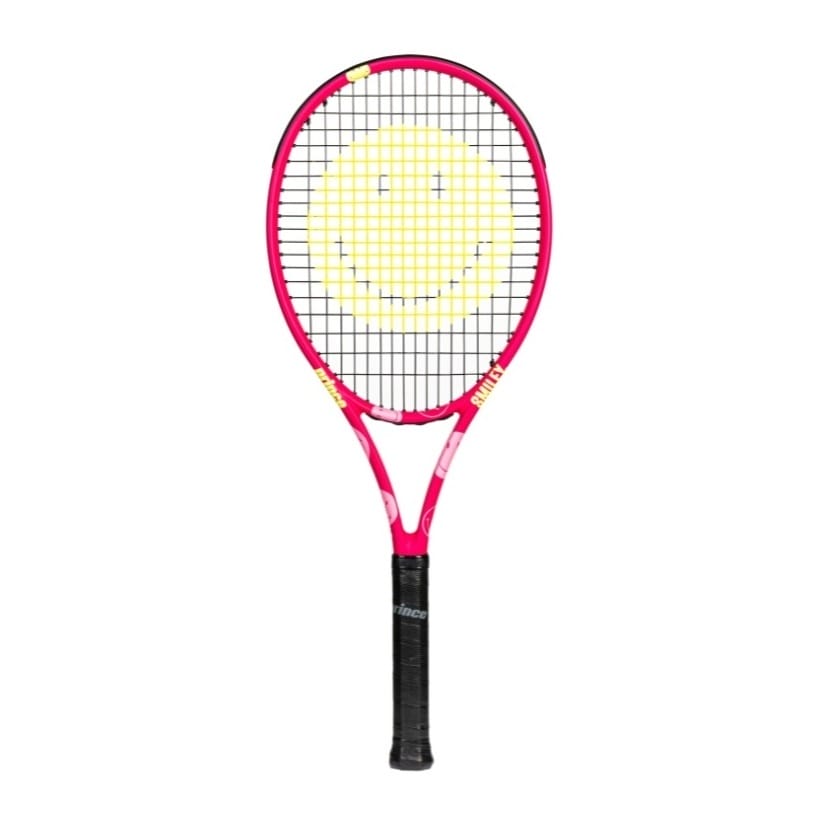 Raquete de Ténis Beast Power 270 G Pink Smiley Edt Encordoada Prince Rosa-2