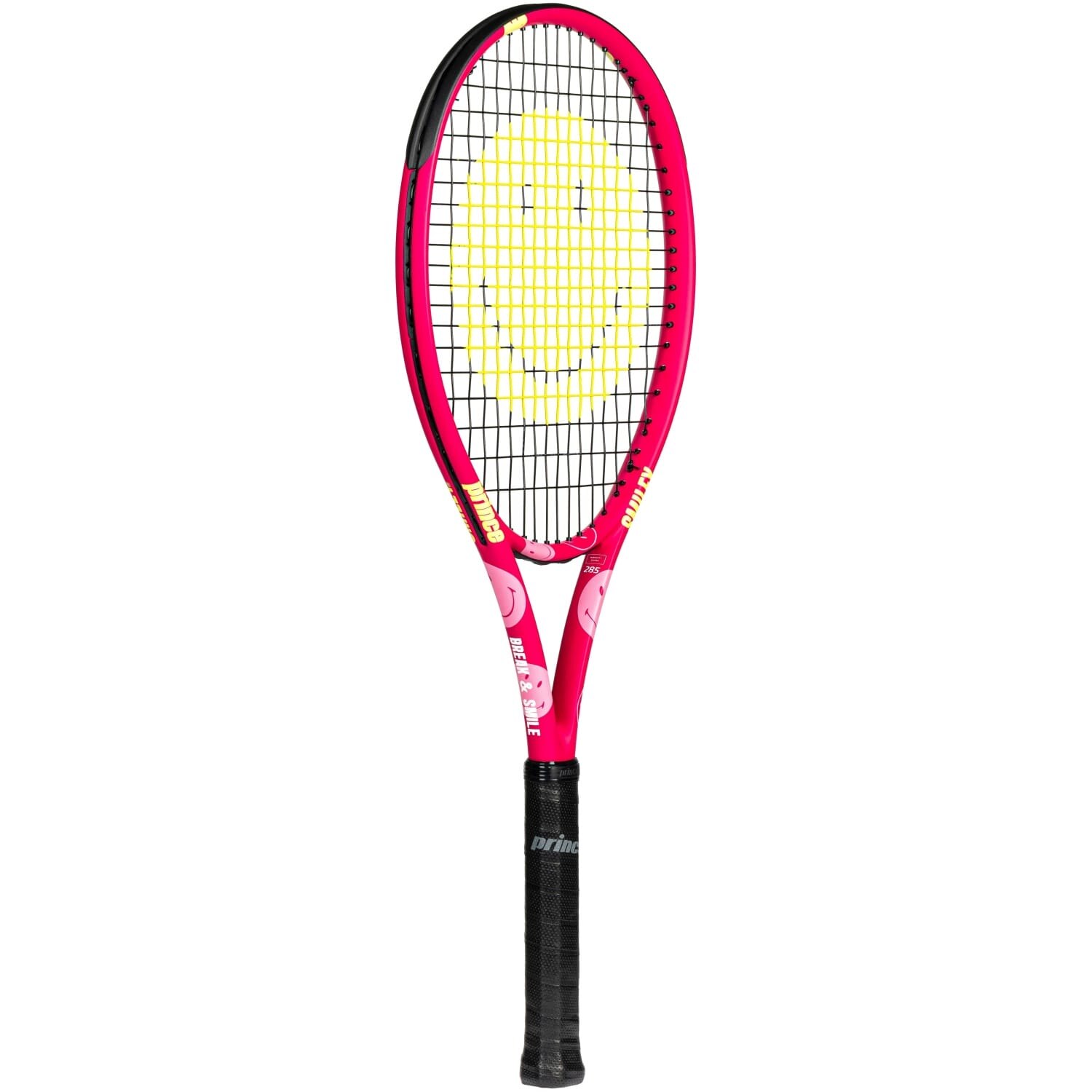 Raquete de Ténis Beast Power 270 G Pink Smiley Edt Encordoada Prince Rosa-3