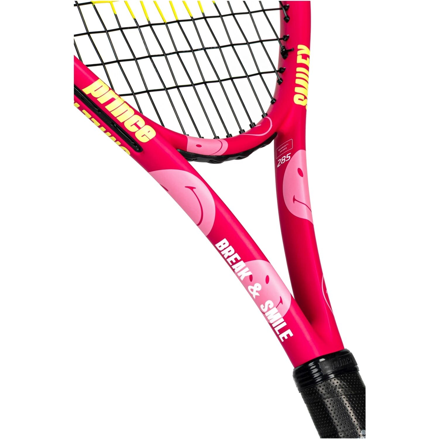 Raquete de Ténis Beast Power 270 G Pink Smiley Edt Encordoada Prince Rosa-5