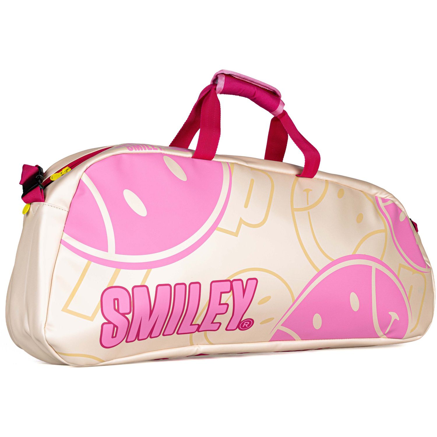 Raqueteira Smiley com 1 Comp 3 Raquetes Prince Rosa-2
