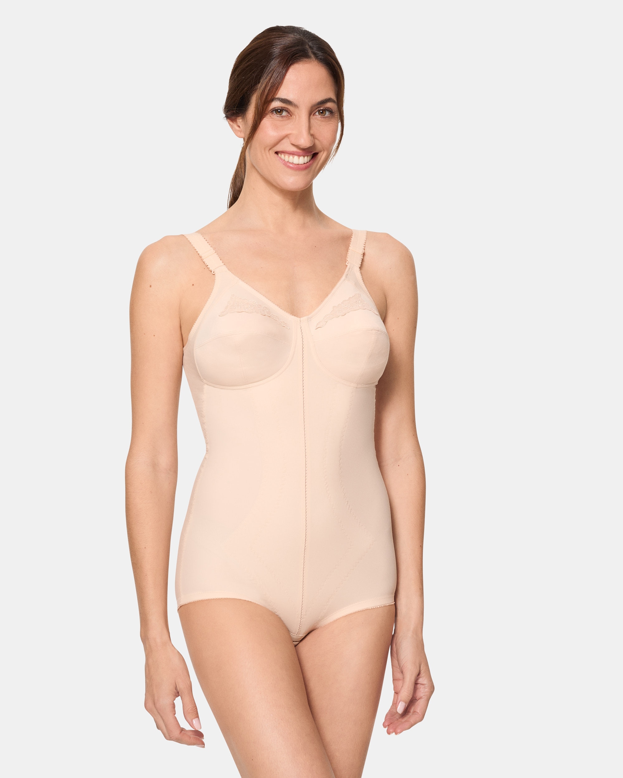 Body Redutor Shapewear Control de Sustentação Máxima e Tecido Ultraligeiro Natural-1
