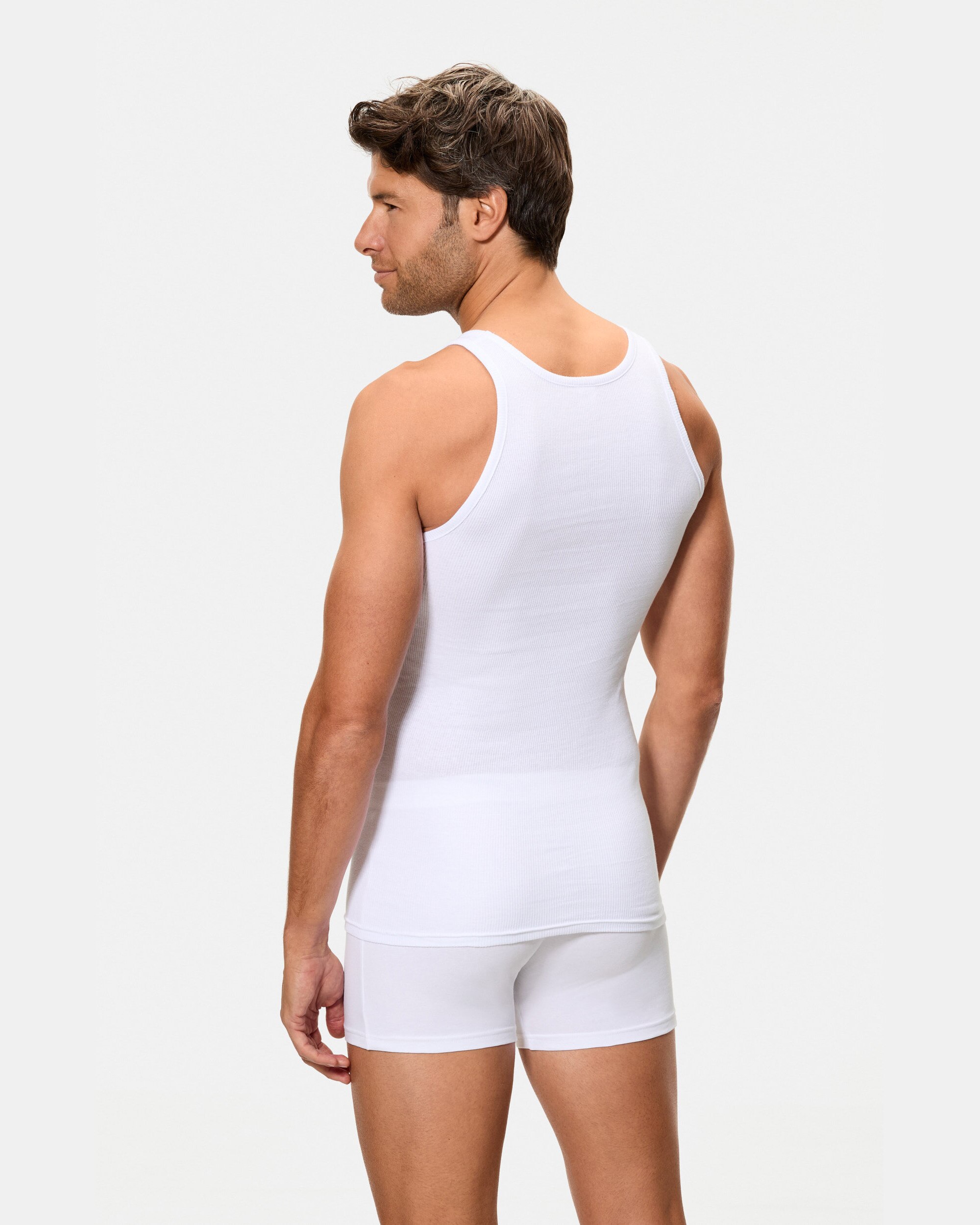 T-shirt Interior de Alças Ocean 100% Algodão Branco-2