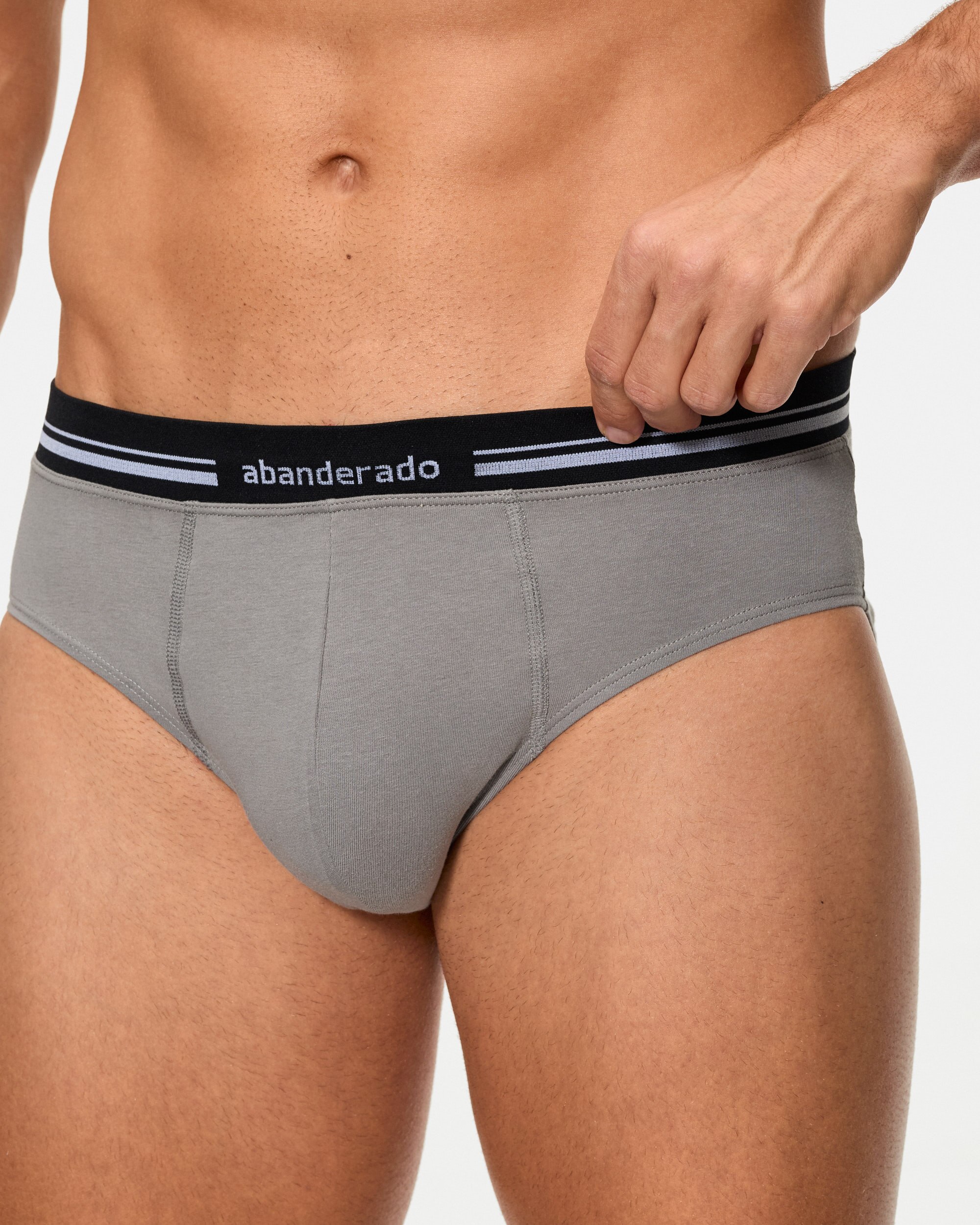 Slip com Cintura Extra Suave Cinzento-escuro-3