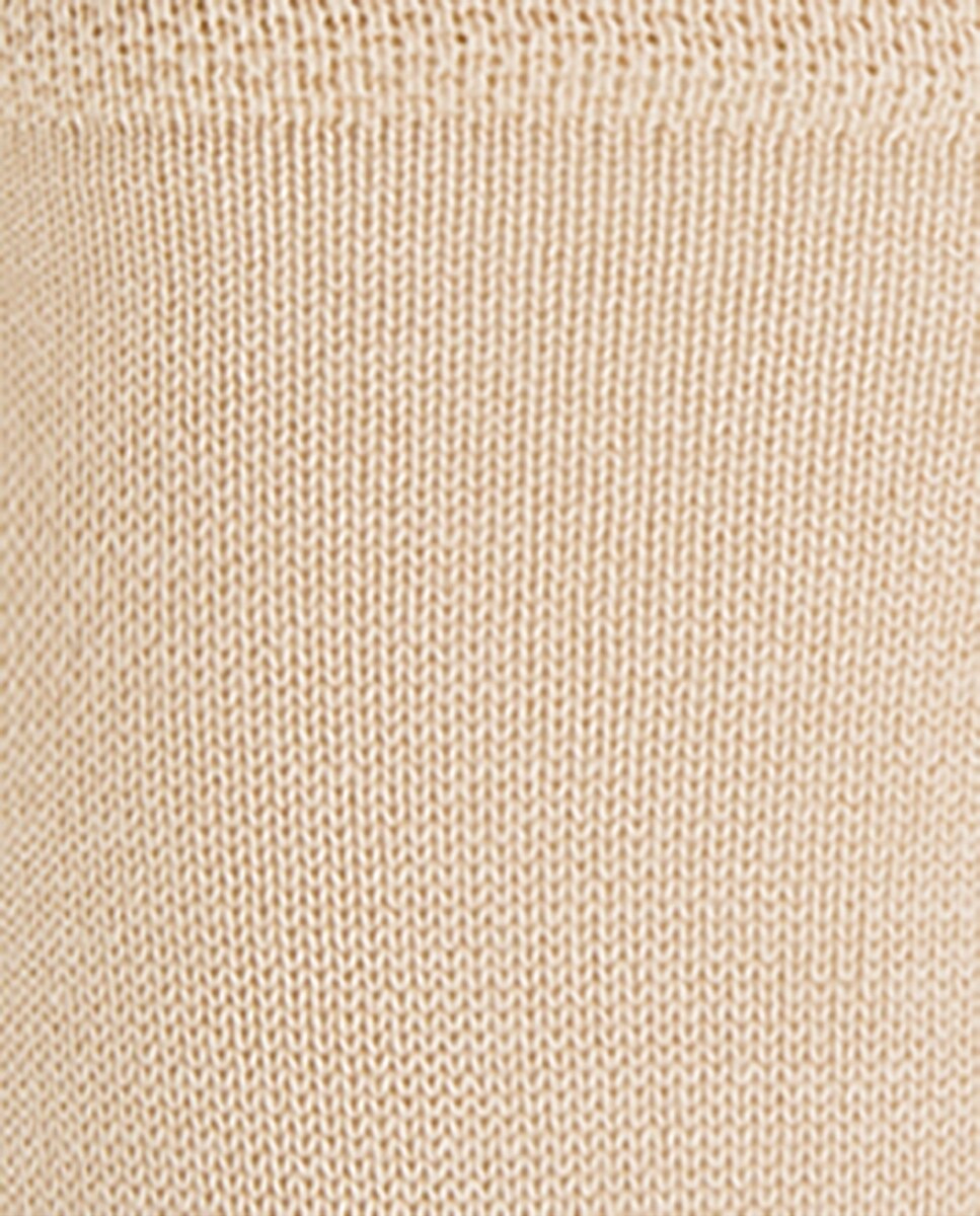 Pack de 2 Pares de Meias de Algodão Lisas Bege-2