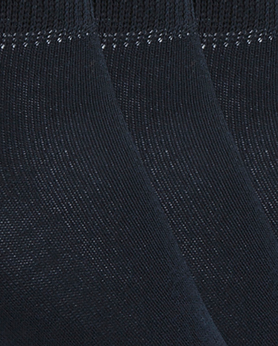 Pack de 6 Pares de Meias Lisas de Algodão Punto Blanco Azul-marinho-2