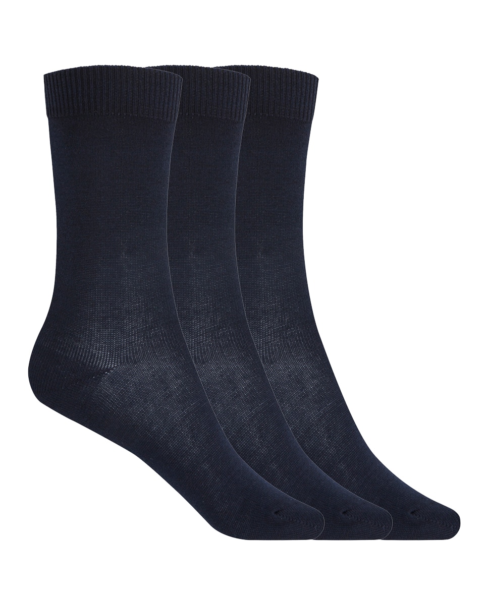 Imagem 0 de Pack de 3 Pares de Meias Lisas de Algodão Para Bebé