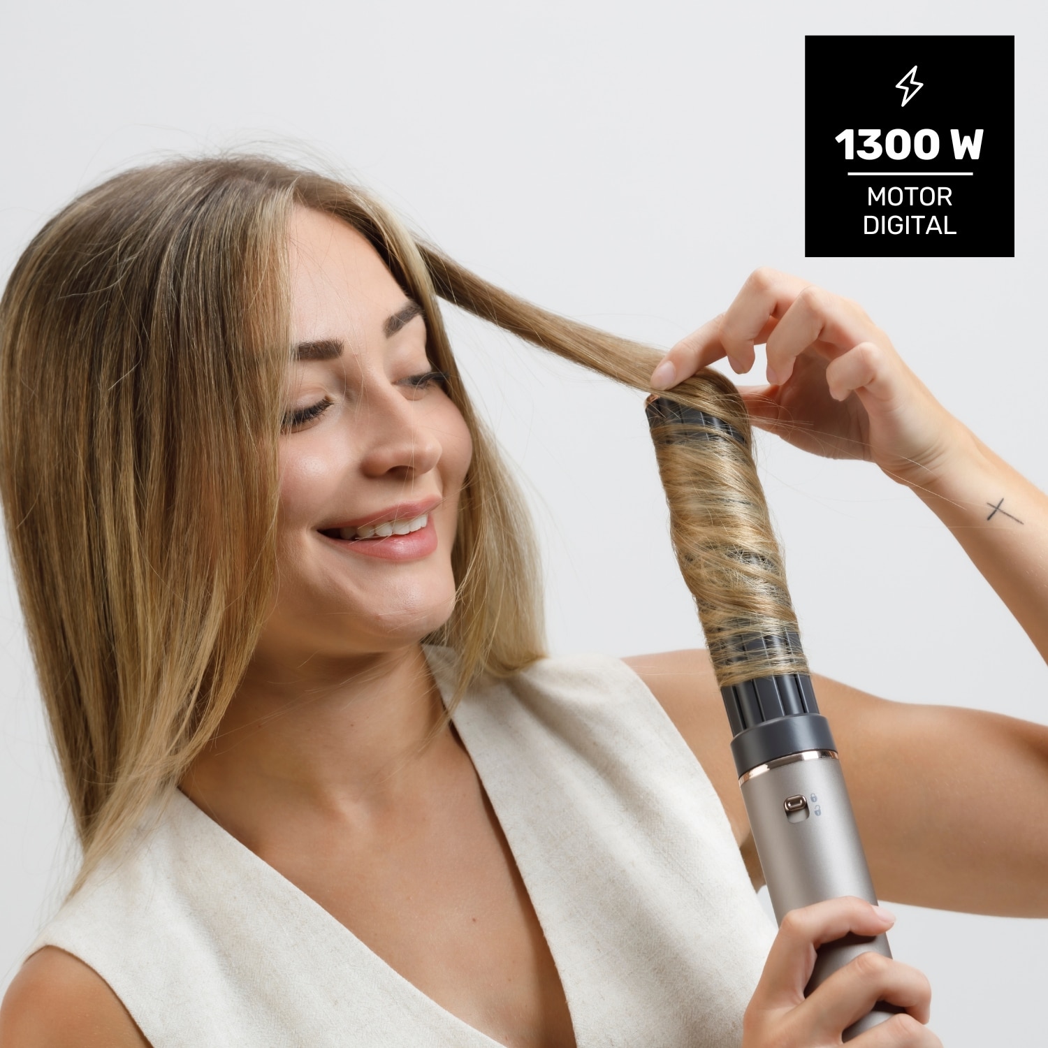 Modelador de Cabelo Taurus Airwave Digital Pro 7 em 1 Cinzento-2