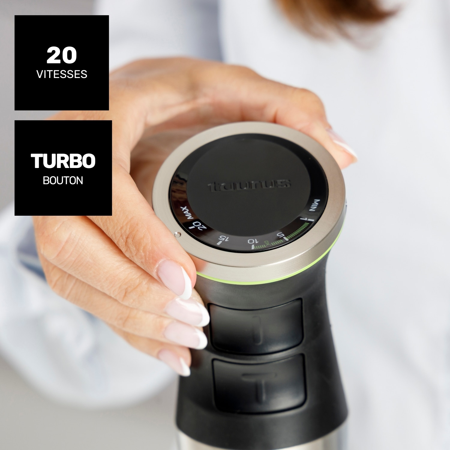 Varinha Mágica Taurus Bapi 1500 Luxe XL Full Set copo 900ml 1500W Preto-3