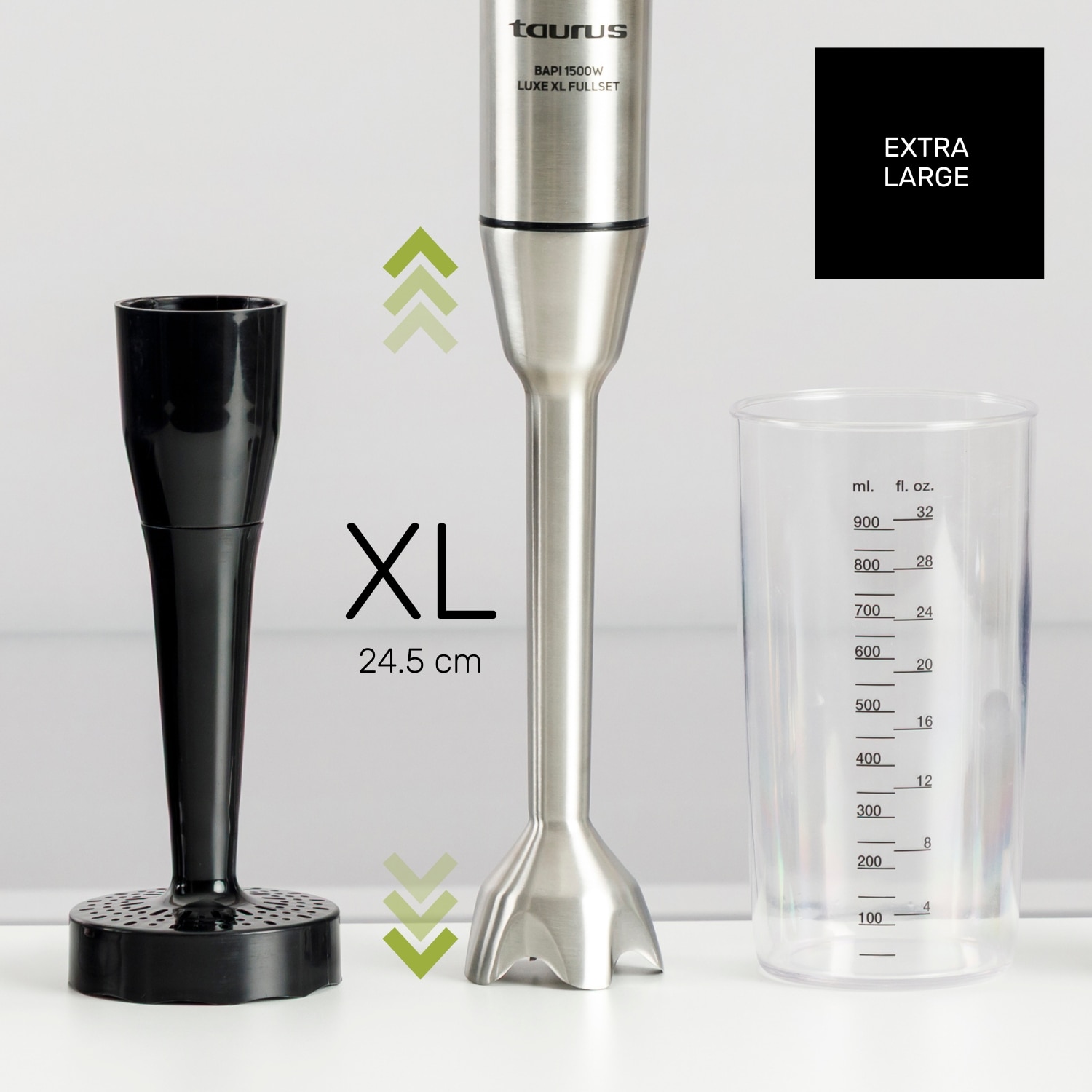 Varinha Mágica Taurus Bapi 1500 Luxe XL Full Set copo 900ml 1500W Preto-4