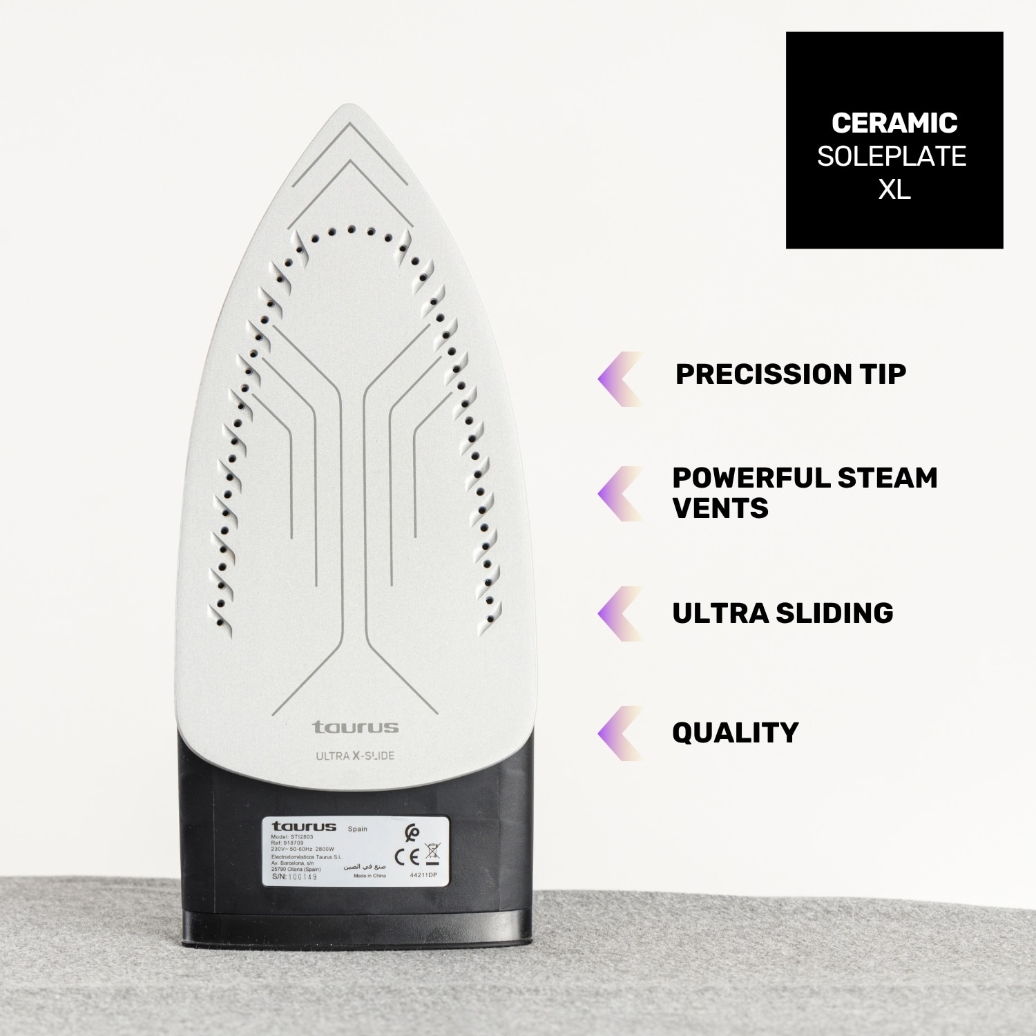 Ferro a vapor Atlas 2800 Preto-4