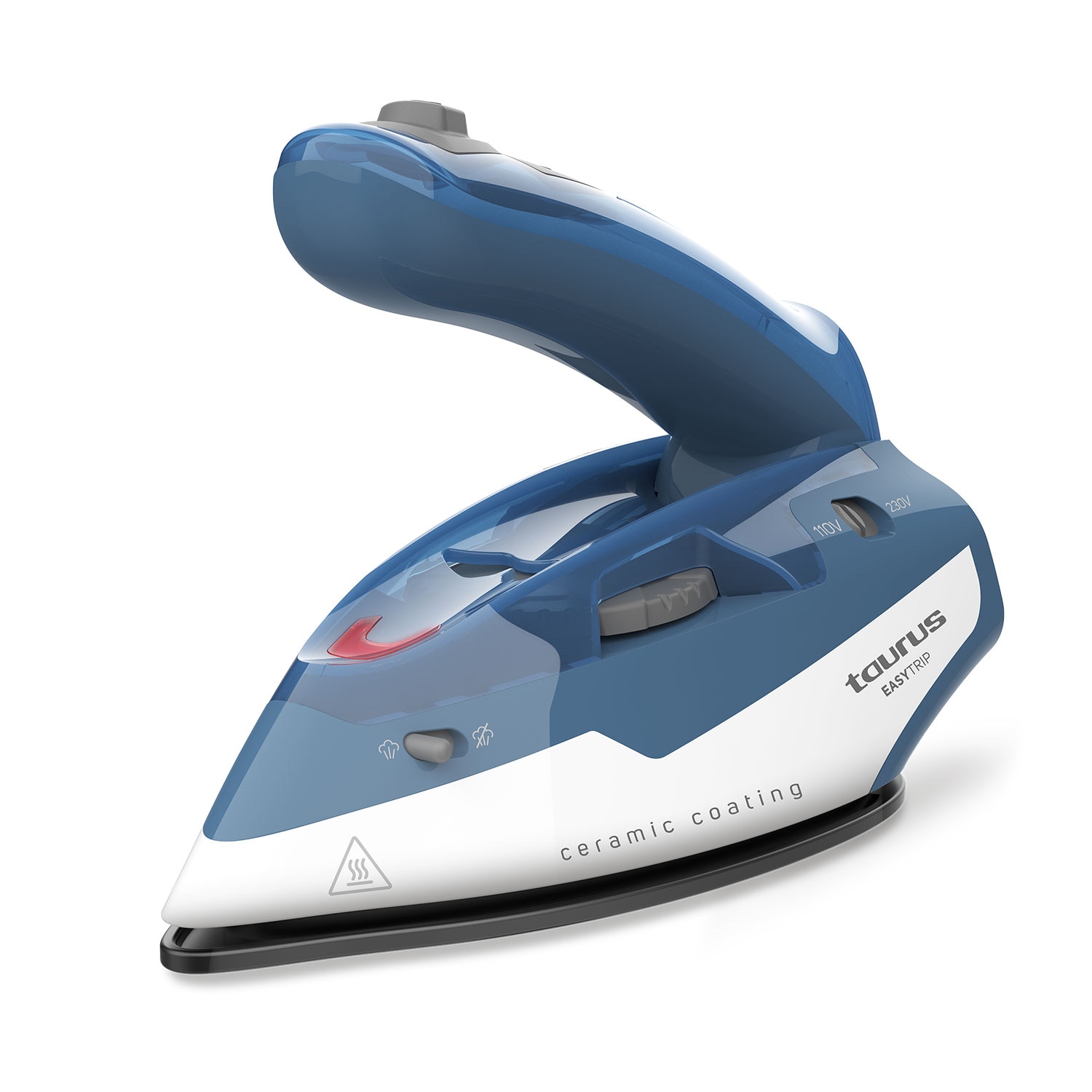 Ferro de viagem Taurus EasyTrip com revestimento cerâmico Azul / Branco-2