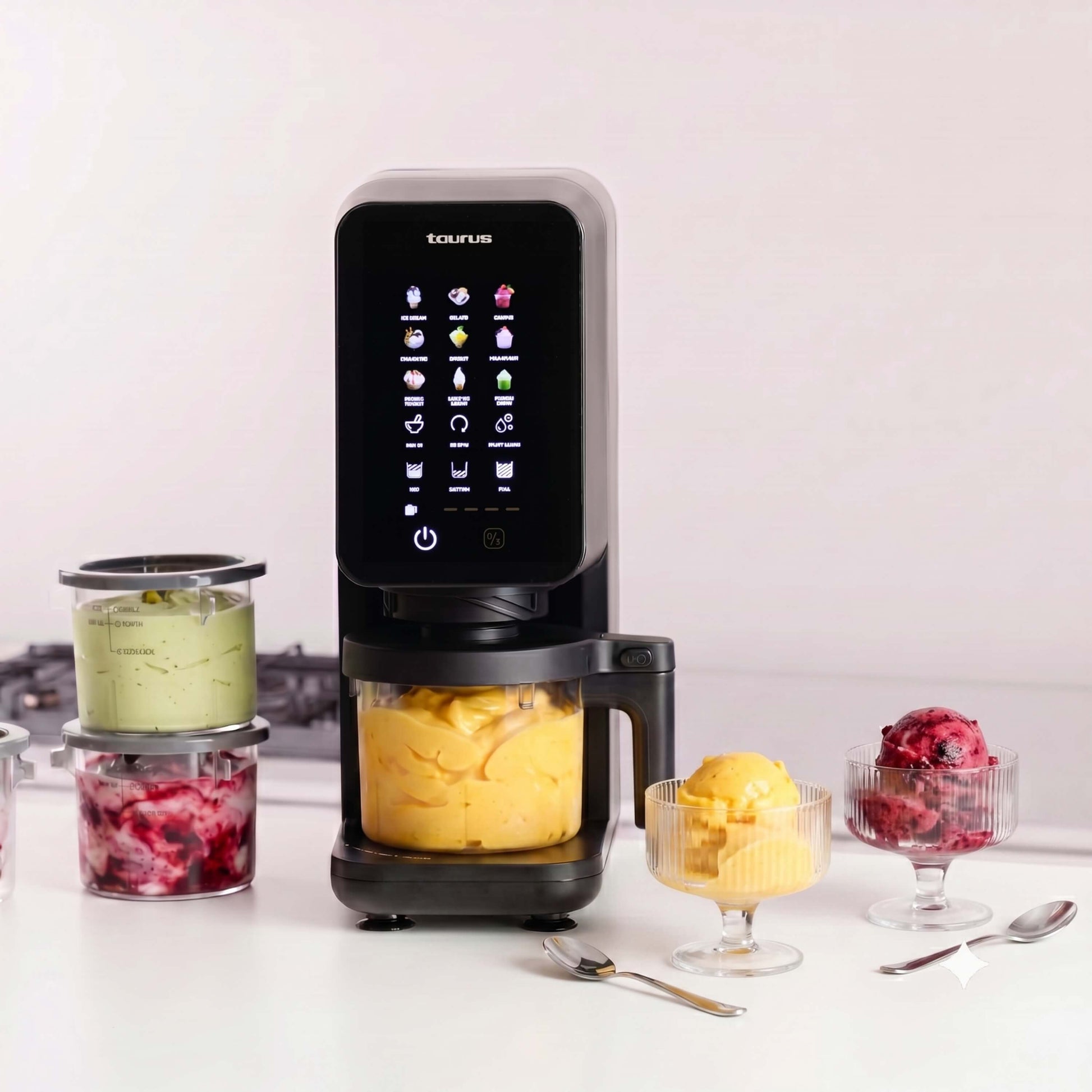 Máquina de Gelados Taurus Gelato Flow Preto-2
