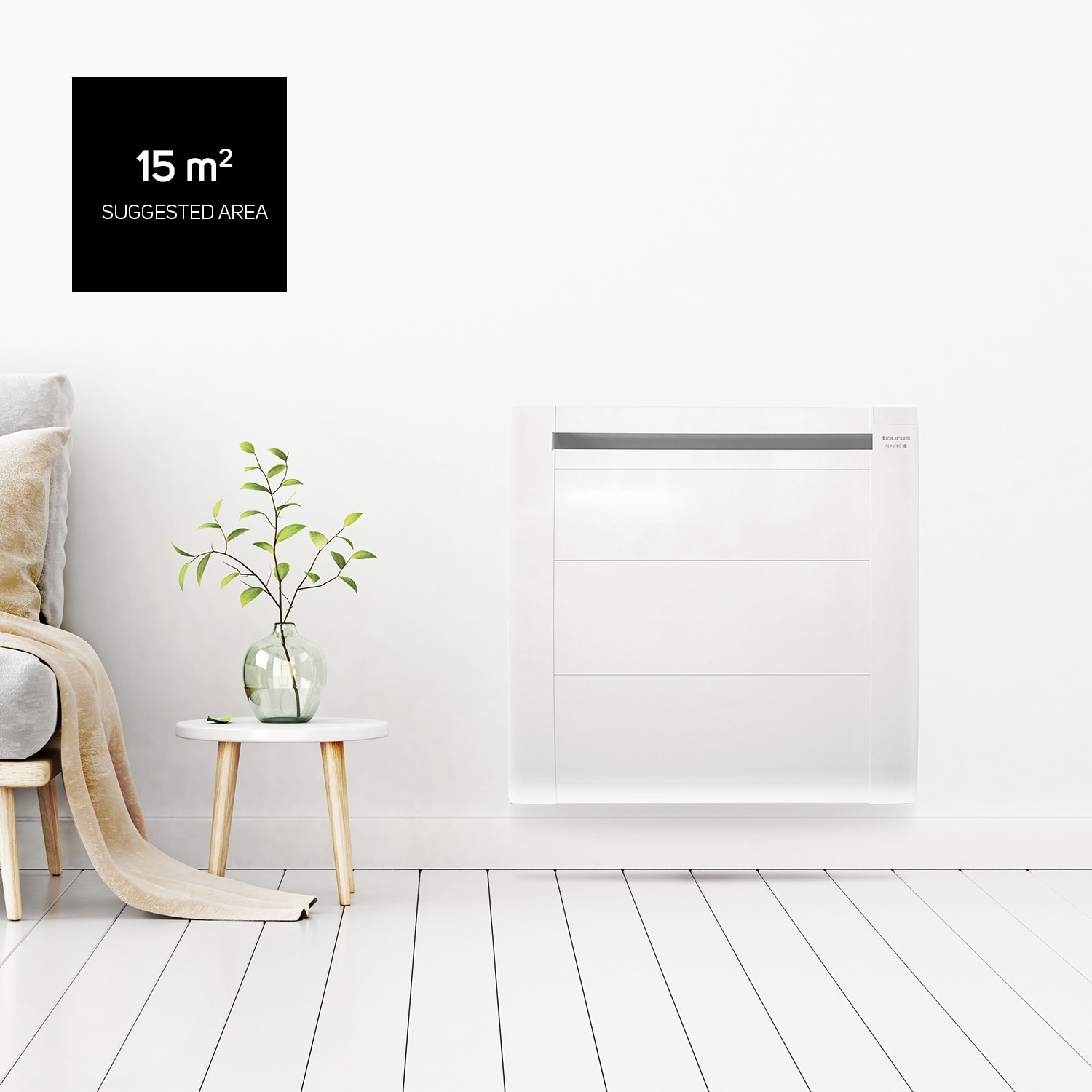 Emissor térmico Taurus Paradiso Ceramic 1500W com Real Cerami Stone Technology Branco-2