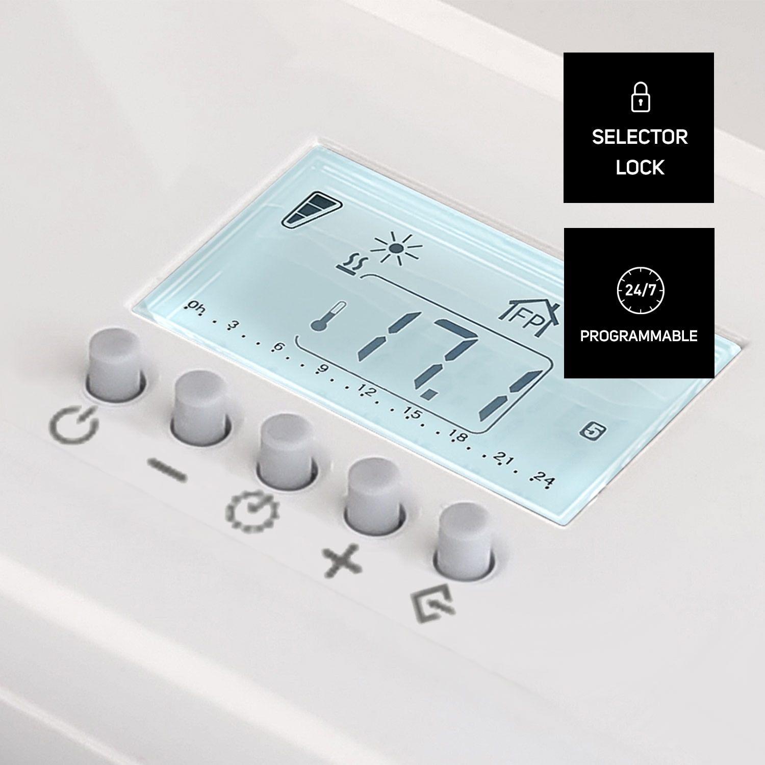 Emissor térmico Taurus Paradiso Ceramic 1500W com Real Cerami Stone Technology Branco-5