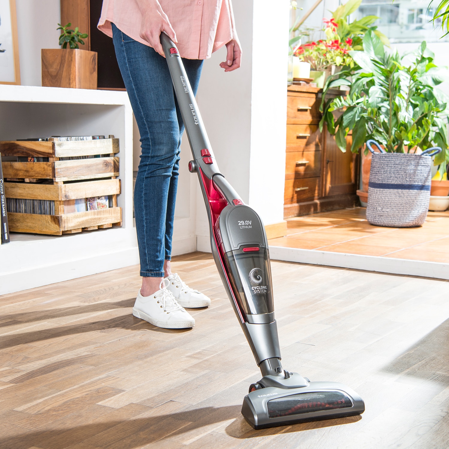 Aspirador vertical Taurus Unlimited 29.0 Lithium Vermelho-6