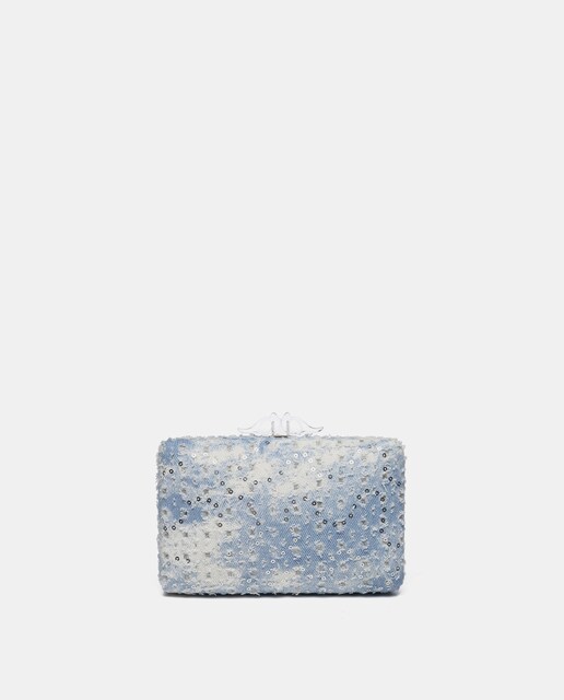 Imagem 0 de Mala de Festa Estilo Clutch Quadrada Summer Song em Azul