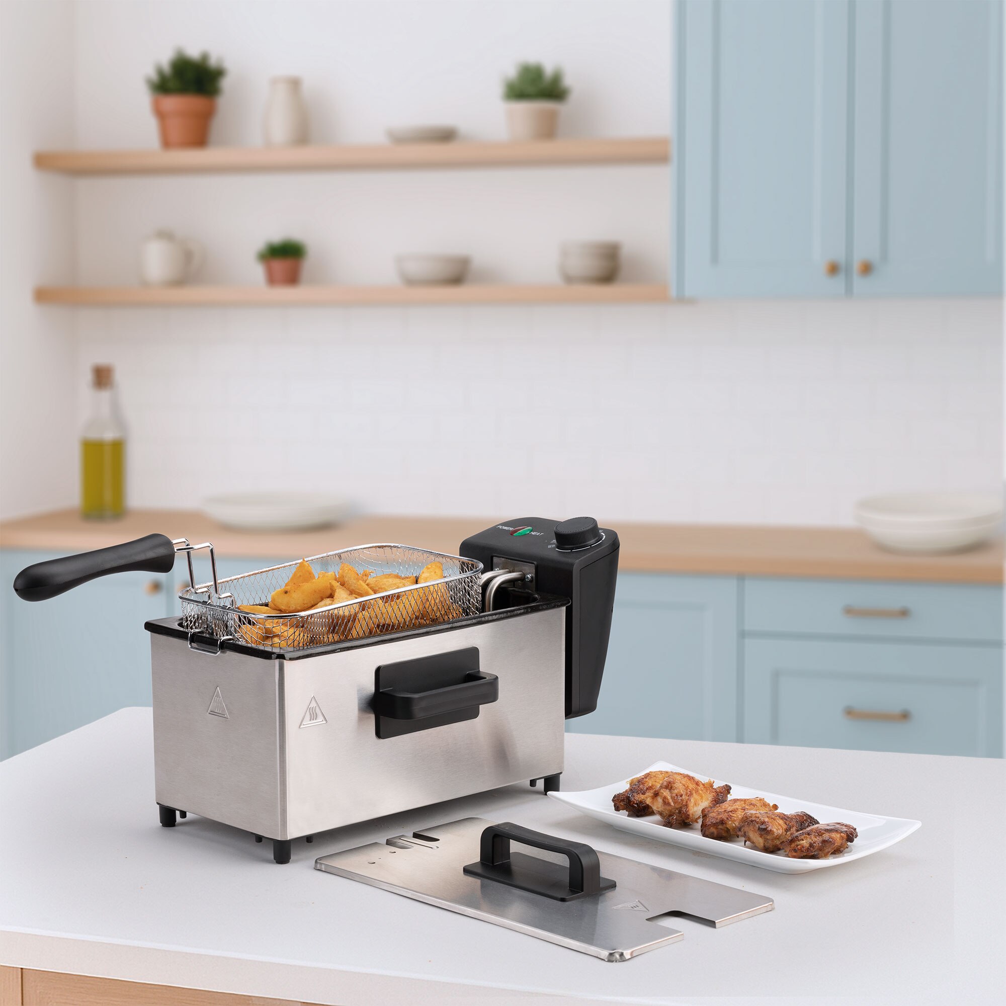 Fritadeira de óleo Jata JEFR1678 de 3 litros e 2000 W Cinzento-2