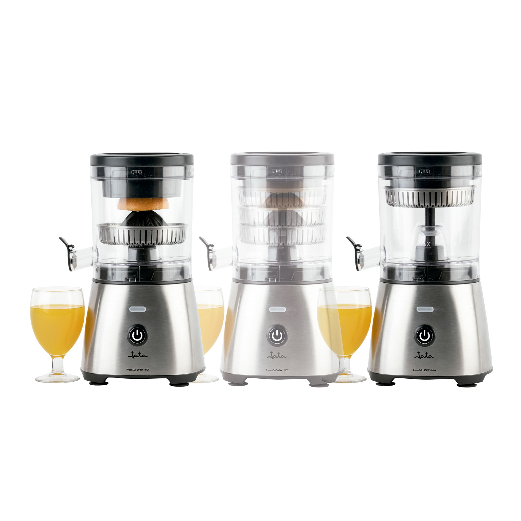 Espremedor automático Jata JEEX1616 totalmente desmontável Cinzento-3
