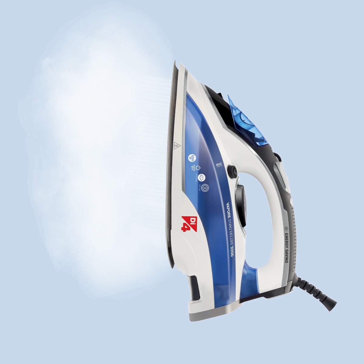 Ferro de Engomar a Vapor Di4 Vapore Stiro Deluxe 3200 Azul / Branco-5