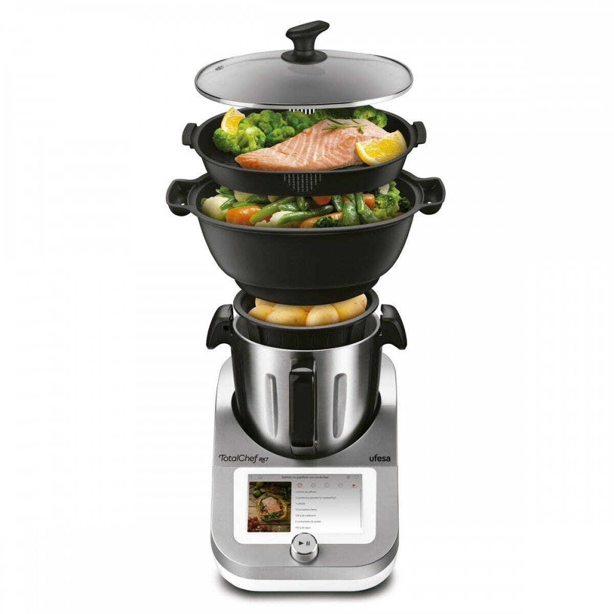 Robot de Cozinha multifunções UfesaTotalChef RK7 Prata / Preto-7