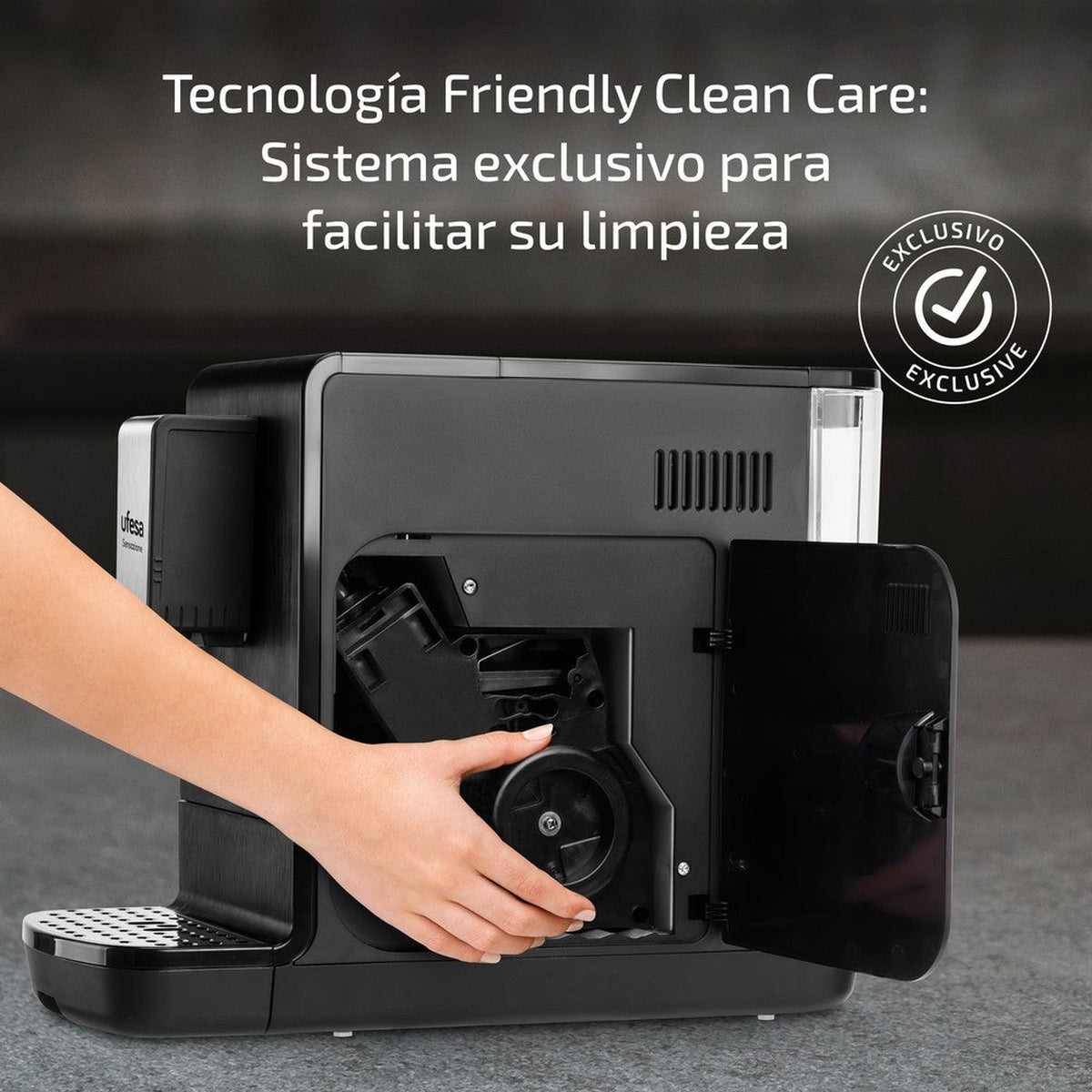 Máquina de Café Super Automática Ufesa Sensazione Back para café em Grão e Moído Preto-3