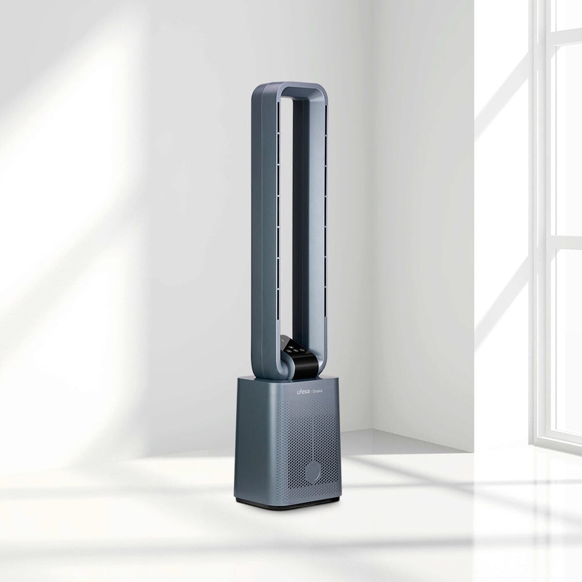 Ventoinha de Torre sem Palas Ufesa 50W Osaka Cinzento-2