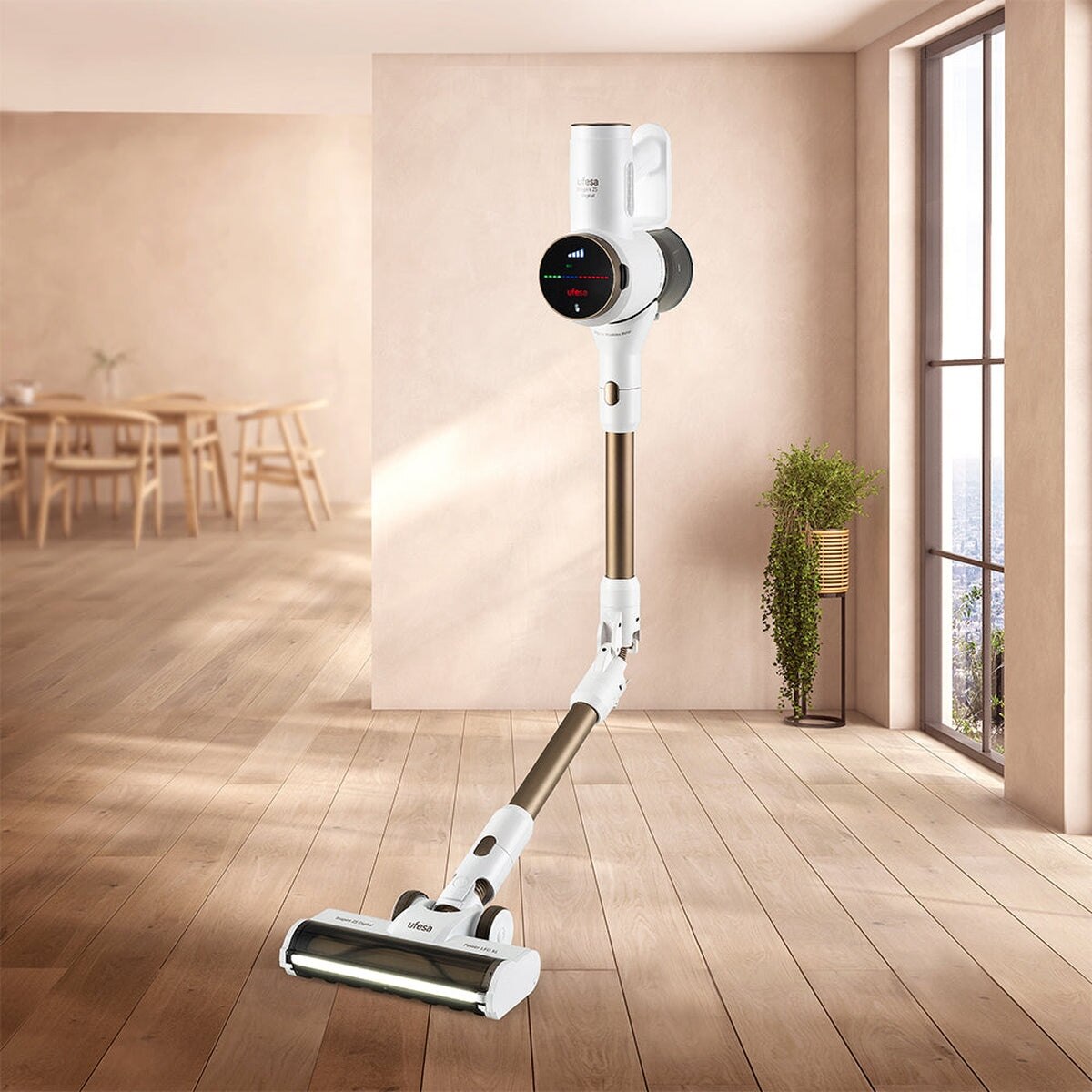 Aspirador Vertical Ufesa Inspire Z5 Digital 25.9V Branco / Dourado-2