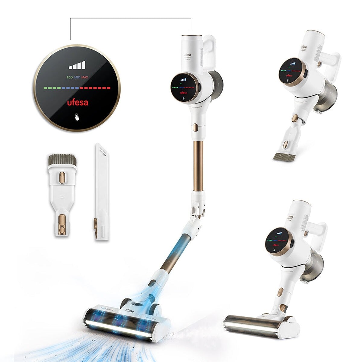 Aspirador Vertical Ufesa Inspire Z5 Digital 25.9V Branco / Dourado-3