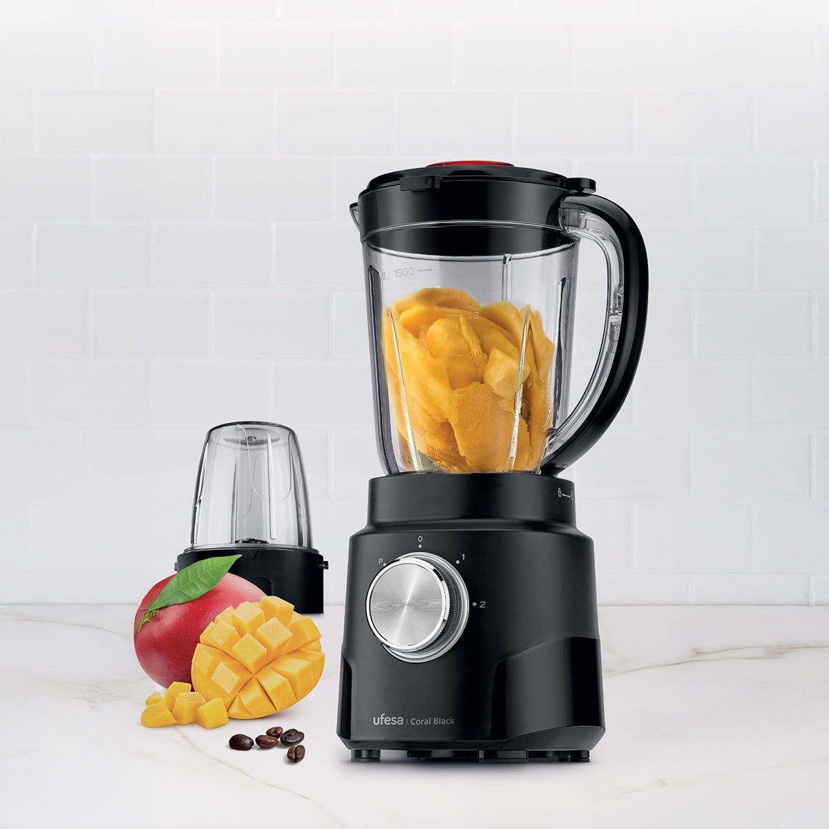 Liquidificador de Copo Ufesa 600W Coral Black Preto-2