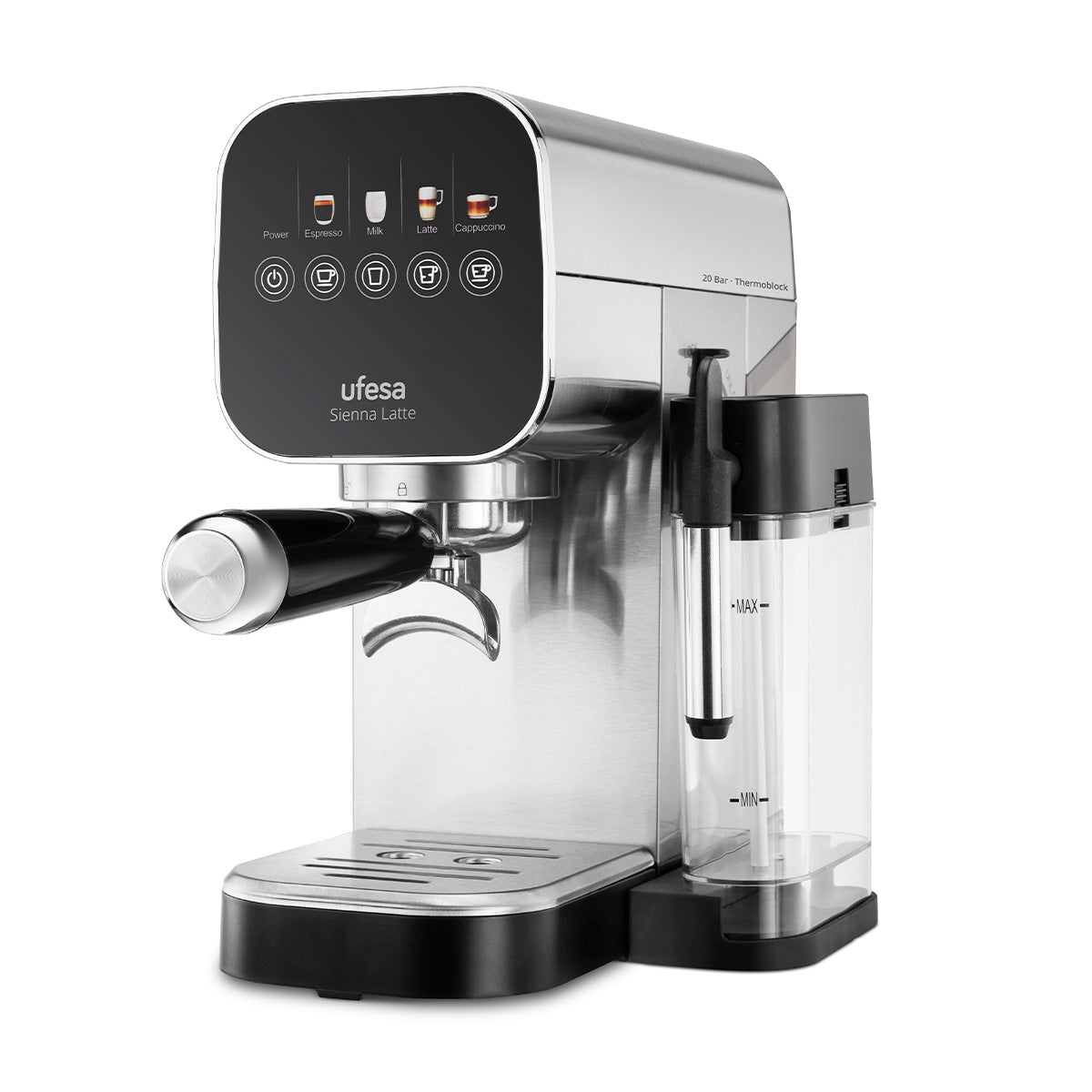 Máquina de Café Espresso Ufesa Thermoblock Sienna Latte Preto / Prata-4
