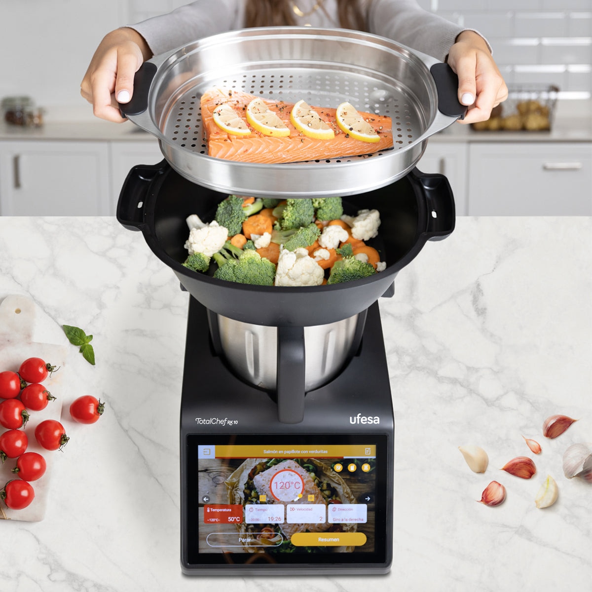 Robot de Cozinha Ufesa multifunções TotalChef RK10 Prata / Preto-4