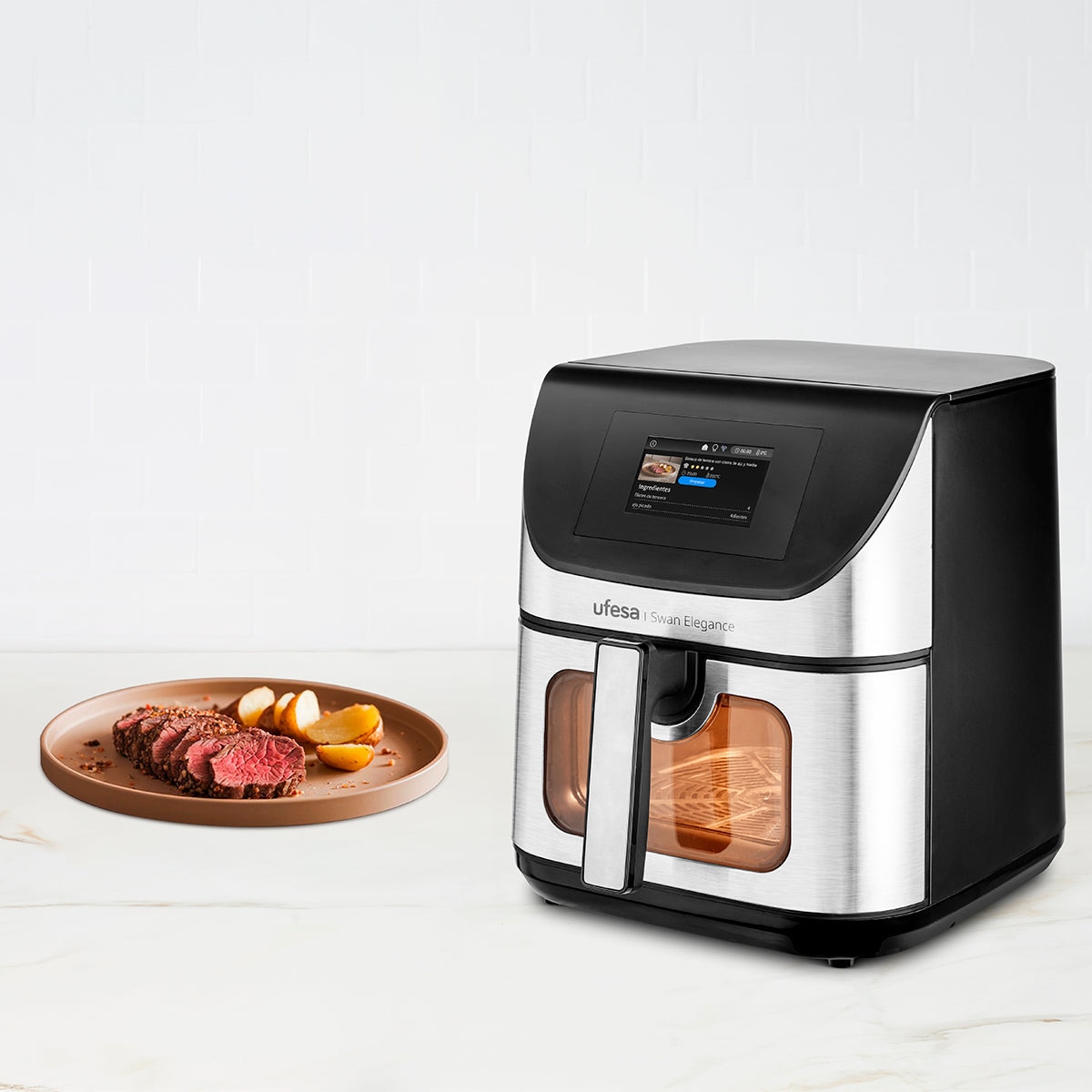 Fritadeira de Ar Quente Ufesa TFT Swan Elegance 7.5L Preto-3
