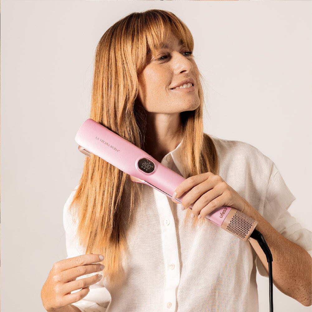 Alisador de cabelo Ufesa La Vecina Rubia Rosa-6