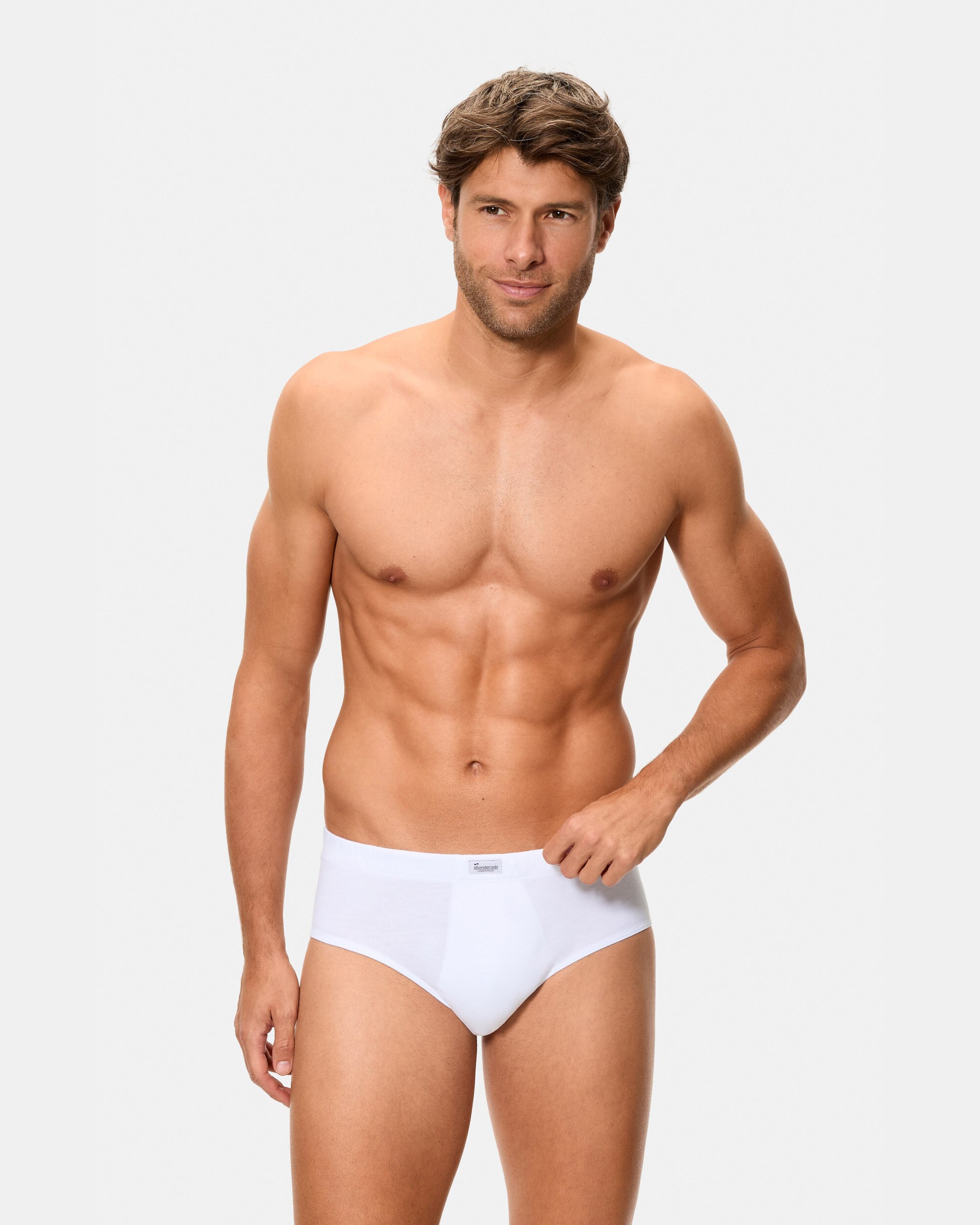 Slip Fechado de Algodão 100% Branco-1